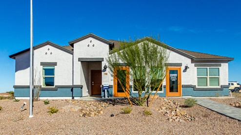 Welcome to Sycamore Vista, a serene new home community by D.R. Horton, nestled in the picturesque foothills of the Santa Rita Mountains. This new phase of Sycamore Vista offers seven thoughtfully designed, single-story floor plans, perfectly paired with breathtaking mountain views and stunning sunsets. Located in the highly sought-after Vail School District, Sycamore Vista is just around the corner from Corona Foothills Middle School, Sycamore Elementary School, and Copper Ridge Elementary School, making it an ideal choice for families. Each new home at Sycamore Vista is crafted with spacious living in mind, featuring large backyards, 3-car garage options, and wide spaces between neighbors, ensuring privacy and tranquility. The homes come with beautifully landscaped front yards equipped with auto drip irrigation systems and soft water loops, adding both convenience and beauty to your outdoor spaces. Enjoy easy access to your outdoor living area through the 6x8 ft backdoor sliders that lead to the back patio, perfect for entertaining or simply relaxing. Additionally, many homes offer double gate options to the backyard, providing extra convenience for accessing and utilizing your expansive yard. Inside, you'll find luxury finishes, including staggered wood-look ceramic tile flooring throughout most areas, granite countertops in the kitchens and bathrooms, and Shaker-style cabinets. The open, single basin stainless steel kitchen sinks, paired with water filtration systems, enhance the functionality and style of your kitchen. Energy efficiency is at the forefront of Sycamore Vista’s new homes. Each home is a DOE Zero Energy Ready Home, featuring spray foam insulation, tankless water heaters, and LED lighting throughout, ensuring lower energy costs and a smaller carbon footprint. The Home is Connected® Smart Home package includes a smart thermostat, video doorbell, keyless entry, and a wifi-enabled garage door opener and more, offering modern conveniences that simplify daily life. With its higher elevation, the community enjoys cooler summer temperatures and less light pollution, making it a perfect spot for stargazing. Outdoor enthusiasts will appreciate the proximity to local, state, and national parks, including Coronado National Forest, Colossal Cave Mountain Park, and Kartchner Caverns State Park, offering endless opportunities for hiking, biking, and camping. Sycamore Vista is ideally located for those who value both tranquility and convenience. This community is a peaceful retreat from the hustle and bustle of city life, yet still provides easy access to shopping, dining, and major employers like the Target Distribution Center and the Amazon Fulfillment Center. Sycamore Vista is just minutes away from major highways, providing easy access to Tucson’s vibrant city life while allowing you to return home to a peaceful, rural setting. Experience the best of Arizona living at Sycamore Vista, where quality craftsmanship, modern amenities, and the beauty of nature come together to create the perfect place to call home.