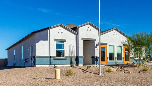 Welcome to Sycamore Vista, a serene new home community by D.R. Horton, nestled in the picturesque foothills of the Santa Rita Mountains. This new phase of Sycamore Vista offers seven thoughtfully designed, single-story floor plans, perfectly paired with breathtaking mountain views and stunning sunsets. Located in the highly sought-after Vail School District, Sycamore Vista is just around the corner from Corona Foothills Middle School, Sycamore Elementary School, and Copper Ridge Elementary School, making it an ideal choice for families. Each new home at Sycamore Vista is crafted with spacious living in mind, featuring large backyards, 3-car garage options, and wide spaces between neighbors, ensuring privacy and tranquility. The homes come with beautifully landscaped front yards equipped with auto drip irrigation systems and soft water loops, adding both convenience and beauty to your outdoor spaces. Enjoy easy access to your outdoor living area through the 6x8 ft backdoor sliders that lead to the back patio, perfect for entertaining or simply relaxing. Additionally, many homes offer double gate options to the backyard, providing extra convenience for accessing and utilizing your expansive yard. Inside, you'll find luxury finishes, including staggered wood-look ceramic tile flooring throughout most areas, granite countertops in the kitchens and bathrooms, and Shaker-style cabinets. The open, single basin stainless steel kitchen sinks, paired with water filtration systems, enhance the functionality and style of your kitchen. Energy efficiency is at the forefront of Sycamore Vista’s new homes. Each home is a DOE Zero Energy Ready Home, featuring spray foam insulation, tankless water heaters, and LED lighting throughout, ensuring lower energy costs and a smaller carbon footprint. The Home is Connected® Smart Home package includes a smart thermostat, video doorbell, keyless entry, and a wifi-enabled garage door opener and more, offering modern conveniences that simplify daily life. With its higher elevation, the community enjoys cooler summer temperatures and less light pollution, making it a perfect spot for stargazing. Outdoor enthusiasts will appreciate the proximity to local, state, and national parks, including Coronado National Forest, Colossal Cave Mountain Park, and Kartchner Caverns State Park, offering endless opportunities for hiking, biking, and camping. Sycamore Vista is ideally located for those who value both tranquility and convenience. This community is a peaceful retreat from the hustle and bustle of city life, yet still provides easy access to shopping, dining, and major employers like the Target Distribution Center and the Amazon Fulfillment Center. Sycamore Vista is just minutes away from major highways, providing easy access to Tucson’s vibrant city life while allowing you to return home to a peaceful, rural setting. Experience the best of Arizona living at Sycamore Vista, where quality craftsmanship, modern amenities, and the beauty of nature come together to create the perfect place to call home.