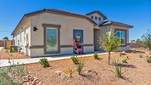 Welcome to Casas del Cerrito, an exclusive new home community by D.R. Horton, perfectly situated on Tucson’s highly sought-after east side. Designed for those who crave a blend of modern convenience, natural beauty, and top-notch education, this community offers the ideal setting for your next chapter. Nestled against the backdrop of breathtaking mountain views, Casas del Cerrito provides easy access to everything that makes Tucson a desirable place to live. Whether you’re heading to work or exploring the great outdoors, you’re never far from what you need. Enjoy quick access to major employers like Davis-Monthan Air Force Base, Raytheon, and Pima Community College East Campus, ensuring your commute is a breeze. Families will appreciate the proximity to exceptional schools, including the esteemed Leman Academy of Excellence and Legacy Traditional School, both located within a mile of the community. With these top-tier schools just around the corner, you can rest assured your children will receive an exceptional education. Outdoor enthusiasts will love being just minutes from Saguaro National Park East, where you can explore miles of hiking and biking trails, admire the majestic saguaro cacti, and take in the stunning desert landscapes. Casas del Cerrito is also close to Lincoln Park, Agua Caliente Regional Park, Mount Lemmon, Reddington Pass, Tanque Verde Falls, multiple Dog Parks, and so much more! Casas del Cerrito is more than just a place to live—it’s a place to thrive. Our homes range from 3 to 5 bedrooms and feature modern, energy-efficient designs that meet the DOE Zero Energy Ready Home standards. Each home is equipped with our signature Home Is Connected Smart Home Package, giving you control and peace of mind. Standard features include elegant granite countertops in kitchens and bathrooms, 18”x18” tile flooring throughout all areas except bedrooms, and spacious walk-in closets in the primary suites. The homes also offer larger lots, pool-ready and perfect for your backyard dreams. The Spanish lace stucco exteriors, tile roofs, and professionally landscaped front yards with auto-drip irrigation add to the curb appeal. For those who enjoy recreational activities, Casas del Cerrito is surrounded by a plethora of options. Tee off at Fred Enke Golf Course, ride the trails at nearby mountain bike parks, or enjoy a day at one of the many stables like Raven Ranch and Sonoran Stables. When it’s time to relax, visit nearby attractions like Trail Dust Town, Park Place Mall, or catch a movie at Galaxy Theatres. Casas del Cerrito offers a unique blend of urban convenience and natural serenity, making it the perfect place to call home. Join this vibrant community and start living the lifestyle you’ve always dreamed of.