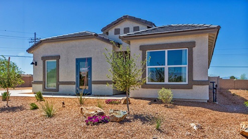 Welcome to Casas del Cerrito, an exclusive new home community by D.R. Horton, perfectly situated on Tucson’s highly sought-after east side. Designed for those who crave a blend of modern convenience, natural beauty, and top-notch education, this community offers the ideal setting for your next chapter. Nestled against the backdrop of breathtaking mountain views, Casas del Cerrito provides easy access to everything that makes Tucson a desirable place to live. Whether you’re heading to work or exploring the great outdoors, you’re never far from what you need. Enjoy quick access to major employers like Davis-Monthan Air Force Base, Raytheon, and Pima Community College East Campus, ensuring your commute is a breeze. Families will appreciate the proximity to exceptional schools, including the esteemed Leman Academy of Excellence and Legacy Traditional School, both located within a mile of the community. With these top-tier schools just around the corner, you can rest assured your children will receive an exceptional education. Outdoor enthusiasts will love being just minutes from Saguaro National Park East, where you can explore miles of hiking and biking trails, admire the majestic saguaro cacti, and take in the stunning desert landscapes. Casas del Cerrito is also close to Lincoln Park, Agua Caliente Regional Park, Mount Lemmon, Reddington Pass, Tanque Verde Falls, multiple Dog Parks, and so much more! Casas del Cerrito is more than just a place to live—it’s a place to thrive. Our homes range from 3 to 5 bedrooms and feature modern, energy-efficient designs that meet the DOE Zero Energy Ready Home standards. Each home is equipped with our signature Home Is Connected Smart Home Package, giving you control and peace of mind. Standard features include elegant granite countertops in kitchens and bathrooms, 18”x18” tile flooring throughout all areas except bedrooms, and spacious walk-in closets in the primary suites. The homes also offer larger lots, pool-ready and perfect for your backyard dreams. The Spanish lace stucco exteriors, tile roofs, and professionally landscaped front yards with auto-drip irrigation add to the curb appeal. For those who enjoy recreational activities, Casas del Cerrito is surrounded by a plethora of options. Tee off at Fred Enke Golf Course, ride the trails at nearby mountain bike parks, or enjoy a day at one of the many stables like Raven Ranch and Sonoran Stables. When it’s time to relax, visit nearby attractions like Trail Dust Town, Park Place Mall, or catch a movie at Galaxy Theatres. Casas del Cerrito offers a unique blend of urban convenience and natural serenity, making it the perfect place to call home. Join this vibrant community and start living the lifestyle you’ve always dreamed of.
