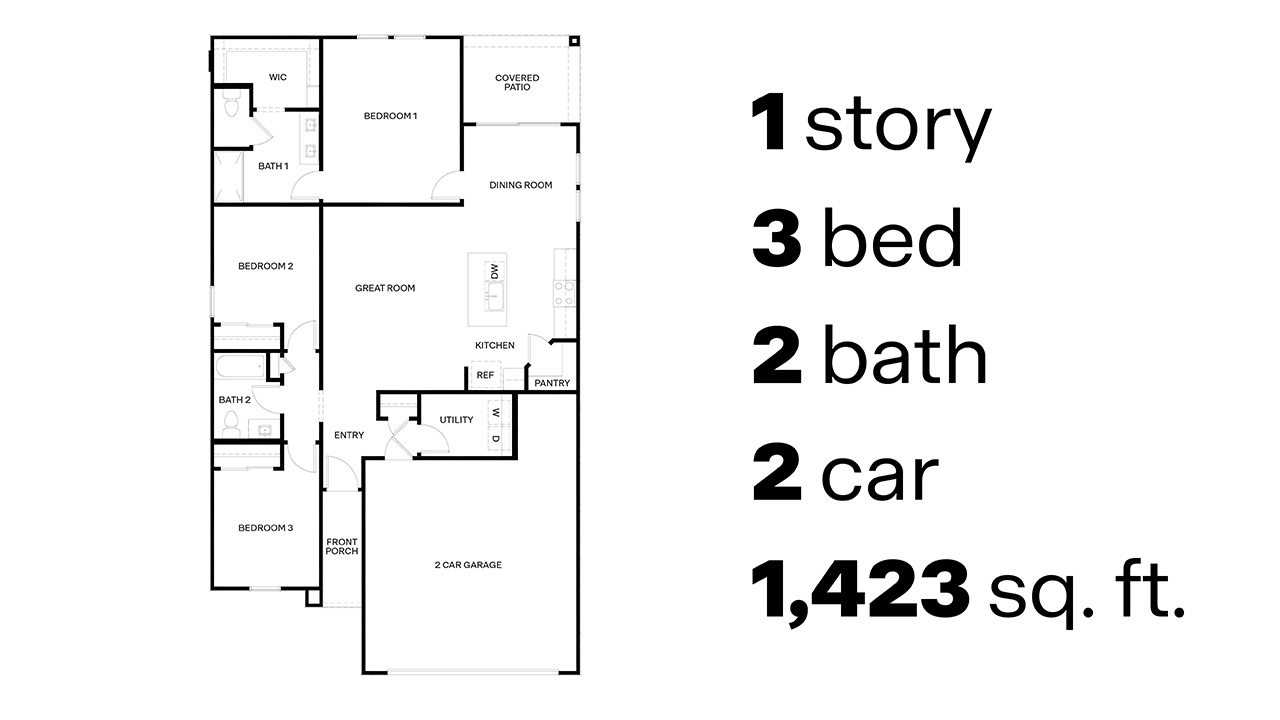 Casas del Cerrito Baxter H35B floor plan