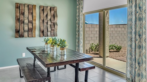 Discover Blackhawk, a vibrant new home community by D.R. Horton in Tucson, Arizona, offering the perfect blend of convenience, quality, and the joys of Arizona living. Located just minutes from I-10, Blackhawk provides easy access to downtown Tucson, the University of Arizona, and major employers like Davis-Monthan Air Force Base, Raytheon, and Tucson International Airport. This prime location ensures that shopping, dining, and entertainment are never far away, making it an ideal choice for families, professionals, and retirees alike. Blackhawk features a range of thoughtfully designed homes, with options ranging from 3 to 5 bedrooms and 1,300 to 2,500 square feet. These homes are crafted for comfort, style, and energy efficiency, featuring granite countertops in the kitchen and bathrooms, tile flooring throughout the main areas, spacious walk-in closets, dual vanities in the master bathroom, and expansive lots for outdoor living. Each home is built with a Spanish lace stucco exterior and comes with a landscaped front yard, complete with an auto drip irrigation system. Additionally, these homes are equipped with D.R. Horton’s Home is Connected Smart Home package, which includes a smart thermostat, video doorbell, keyless entry, Deako Smart Switches, a Wi-Fi-enabled garage door opener and more! Living in Blackhawk means enjoying the benefits of a Zero Energy Ready Home, built to meet rigorous energy efficiency and performance standards. These high-performance homes are designed to save you money on energy costs while reducing your environmental footprint. The community itself offers a variety of amenities, including playgrounds with jungle gyms, parks, ramadas, and walking and biking trails that encourage a healthy, active lifestyle. The Sunnyside School District serves Blackhawk, with top-rated schools like Craycroft Elementary, Billy Lane Middle School, and Desert View High School nearby. Families will appreciate the safe, welcoming environment of the community, as well as the abundance of nearby parks and recreational opportunities. Outdoor enthusiasts will love the proximity to Saguaro National Park, Cienega Creek Natural Preserve, and Del Lago Golf Club, offering endless opportunities for hiking, cycling, and exploring the stunning Arizona landscape. Blackhawk is situated in a rapidly growing area of Tucson, providing affordable housing in a community that is as vibrant as it is welcoming. With ongoing development projects and a strong sense of community, Blackhawk promises a bright future for all its residents. Experience the best of Arizona living at Blackhawk, where quality, convenience, and community come together beautifully.