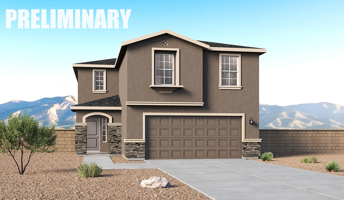 Discover the Gila, a brand new versatile two-story floor plan offering 2,057 sq. ft. of comfortable, modern living space now available at Blackhawk by D.R. Horton in Tucson, Arizona.   Thoughtfully crafted for households of all sizes, the Gila features four bedrooms, a spacious loft, and three full bathrooms, ensuring every family member has their own space to unwind and recharge. The main floor creates an inviting flow, with a generous great room that connects seamlessly to the dining area and kitchen.  A standout highlight of this home is the guest-style suite on the main floor, offering convenient access to a full bathroom. Perfect for visitors, multi-generational living, or private home office, this main-level bedroom offers exceptional flexibility.  Upstairs, The Gila continues to impress with thoughtful design and family-friendly layout. The well-appointed primary bedroom includes a private en-suite bathroom and large walk-in closet. Bedrooms 2 and 3, along with the loft, share a full bathroom conveniently located for easy access. An additional standout feature is Bedroom 2, which includes a large walk-in closet, a perfect setup for teens, young adults, or anyone who appreciates extra storage and personal space. The second floor also features a large laundry room, conveniently located near the bedrooms.  The Gila is designed with energy efficiency in mind and features tankless water heaters, energy-efficient LED lighting, and high-performance insulation, helping to lower utility costs. Additionally, this home is equipped with D.R. Horton’s Home is Connected Smart Home package, which includes a smart thermostat, video doorbell, keyless entry, and Wi-Fi® enabled garage door opener!  Step outside to a spacious backyard, where you can unwind and enjoy Tucson’s beautiful weather year-round. Whether you’re sipping your morning coffee or hosting a weekend barbecue, this outdoor space serene surroundings of Blackhawk.  Living in Blackhawk offers a variety of amenities, including playgrounds with jungle gyms, parks, ramadas, and walking and biking trails that encourage a healthy and active lifestyles.