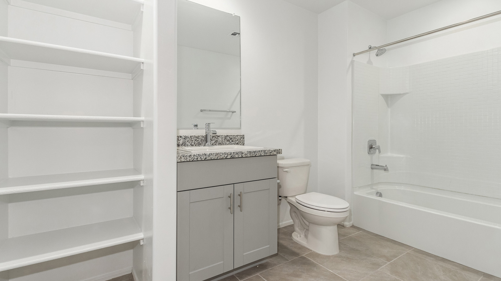 Introducing The Grace at Blackhawk in Tucson, Arizona – a spacious 1,963 sq. ft. two-story new home designed to accommodate modern living with style and functionality.  As you step through the welcoming front porch, you’re greeted by an open and inviting entryway that leads directly into the heart of the home. The main level features a spacious great room that flows seamlessly into the dining area and the modern kitchen, creating a perfect space for entertaining and family gatherings. The kitchen is equipped with elegant granite countertops, a large island with a breakfast bar, modern appliances, and a pantry that offers plenty of storage, making it as functional as it is stylish.  The main floor also includes a convenient powder room for guests, and direct access to the two-car garage, enhancing the home’s functionality and ease of living.  Heading upstairs, you'll discover the family’s private quarters. The master suite is a serene retreat, featuring a generously sized bedroom, a large walk-in closet, and an en-suite bathroom complete with dual vanities and a walk-in shower. The upper level also includes three additional bedrooms, a full bathroom, and a utility room conveniently located for easy access to all bedrooms. Additionally, a versatile loft area serves as a flexible space that can be used as a game room, home office, or even a second living area.  Back downstairs, step outside from the great room to the covered patio, where you can enjoy Tucson’s beautiful weather year-round. Whether you’re hosting an outdoor gathering or simply relaxing after a long day, this space extends your living area and enhances the home’s inviting ambiance.  Designed with energy efficiency in mind, The Grace at Blackhawk is a DOE Zero Energy Ready Home, ensuring sustainability, comfort, and long-term savings.