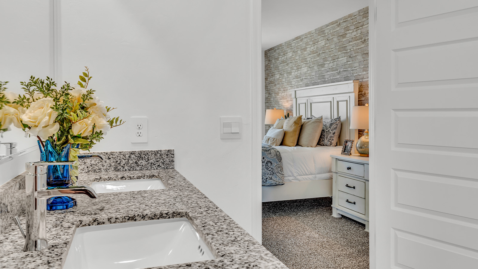 Introducing The Kate at Blackhawk in Tucson, Arizona – a spacious 2,264 sq. ft. two-story new home designed to offer both comfort and modern living in a prime location.  As you step through the inviting front porch, you’re welcomed into a thoughtfully designed entryway that leads directly into the heart of the home. The main floor boasts a generous great room that seamlessly connects to the dining area and kitchen, creating an ideal space for entertaining and everyday living. The kitchen is equipped with sleek granite countertops, a large island with a breakfast bar, modern appliances, and a pantry that provides ample storage, ensuring that the kitchen is both functional and stylish.  The main level also features a convenient powder room, perfect for guests, and direct access to the two-car garage, enhancing the home’s practicality.  Heading upstairs, you’ll discover the family’s private quarters. The master suite offers a serene retreat, complete with a spacious bedroom, a large walk-in closet, and an en-suite bathroom featuring dual vanities and a walk-in shower. The upper level also includes three additional bedrooms, a full bathroom, and a utility room centrally located for easy access. Additionally, a versatile loft area provides extra space that can be tailored to fit your lifestyle, whether as a game room, home office, or a second living area.  Step outside from the great room to the covered patio, where you can enjoy Tucson’s beautiful weather year-round. Whether you’re hosting an outdoor gathering or simply relaxing after a long day, this space extends your living area and enhances the home’s inviting ambiance.  Designed with energy efficiency in mind, The Kate at Blackhawk is a DOE Zero Energy Ready Home, combining sustainability, comfort, and long-term savings.