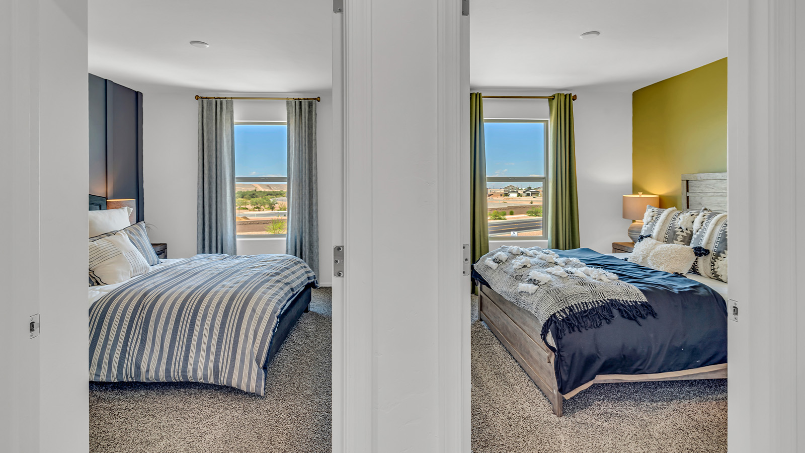 Introducing The Kate at Blackhawk in Tucson, Arizona – a spacious 2,264 sq. ft. two-story new home designed to offer both comfort and modern living in a prime location.  As you step through the inviting front porch, you’re welcomed into a thoughtfully designed entryway that leads directly into the heart of the home. The main floor boasts a generous great room that seamlessly connects to the dining area and kitchen, creating an ideal space for entertaining and everyday living. The kitchen is equipped with sleek granite countertops, a large island with a breakfast bar, modern appliances, and a pantry that provides ample storage, ensuring that the kitchen is both functional and stylish.  The main level also features a convenient powder room, perfect for guests, and direct access to the two-car garage, enhancing the home’s practicality.  Heading upstairs, you’ll discover the family’s private quarters. The master suite offers a serene retreat, complete with a spacious bedroom, a large walk-in closet, and an en-suite bathroom featuring dual vanities and a walk-in shower. The upper level also includes three additional bedrooms, a full bathroom, and a utility room centrally located for easy access. Additionally, a versatile loft area provides extra space that can be tailored to fit your lifestyle, whether as a game room, home office, or a second living area.  Step outside from the great room to the covered patio, where you can enjoy Tucson’s beautiful weather year-round. Whether you’re hosting an outdoor gathering or simply relaxing after a long day, this space extends your living area and enhances the home’s inviting ambiance.  Designed with energy efficiency in mind, The Kate at Blackhawk is a DOE Zero Energy Ready Home, combining sustainability, comfort, and long-term savings.