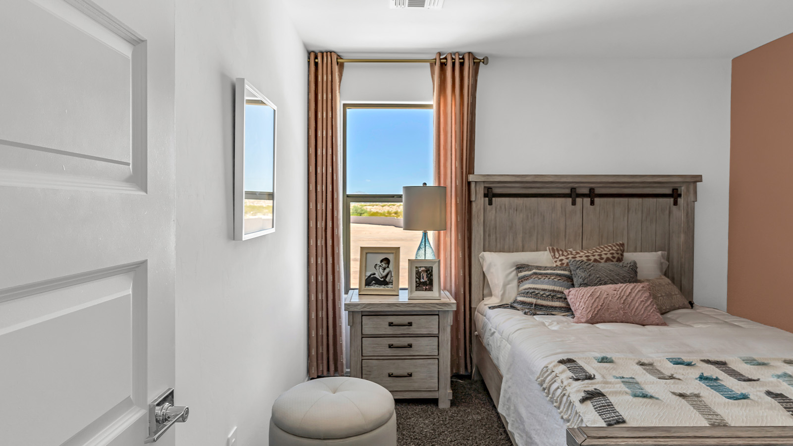 Introducing The Kate at Blackhawk in Tucson, Arizona – a spacious 2,264 sq. ft. two-story new home designed to offer both comfort and modern living in a prime location.  As you step through the inviting front porch, you’re welcomed into a thoughtfully designed entryway that leads directly into the heart of the home. The main floor boasts a generous great room that seamlessly connects to the dining area and kitchen, creating an ideal space for entertaining and everyday living. The kitchen is equipped with sleek granite countertops, a large island with a breakfast bar, modern appliances, and a pantry that provides ample storage, ensuring that the kitchen is both functional and stylish.  The main level also features a convenient powder room, perfect for guests, and direct access to the two-car garage, enhancing the home’s practicality.  Heading upstairs, you’ll discover the family’s private quarters. The master suite offers a serene retreat, complete with a spacious bedroom, a large walk-in closet, and an en-suite bathroom featuring dual vanities and a walk-in shower. The upper level also includes three additional bedrooms, a full bathroom, and a utility room centrally located for easy access. Additionally, a versatile loft area provides extra space that can be tailored to fit your lifestyle, whether as a game room, home office, or a second living area.  Step outside from the great room to the covered patio, where you can enjoy Tucson’s beautiful weather year-round. Whether you’re hosting an outdoor gathering or simply relaxing after a long day, this space extends your living area and enhances the home’s inviting ambiance.  Designed with energy efficiency in mind, The Kate at Blackhawk is a DOE Zero Energy Ready Home, combining sustainability, comfort, and long-term savings.