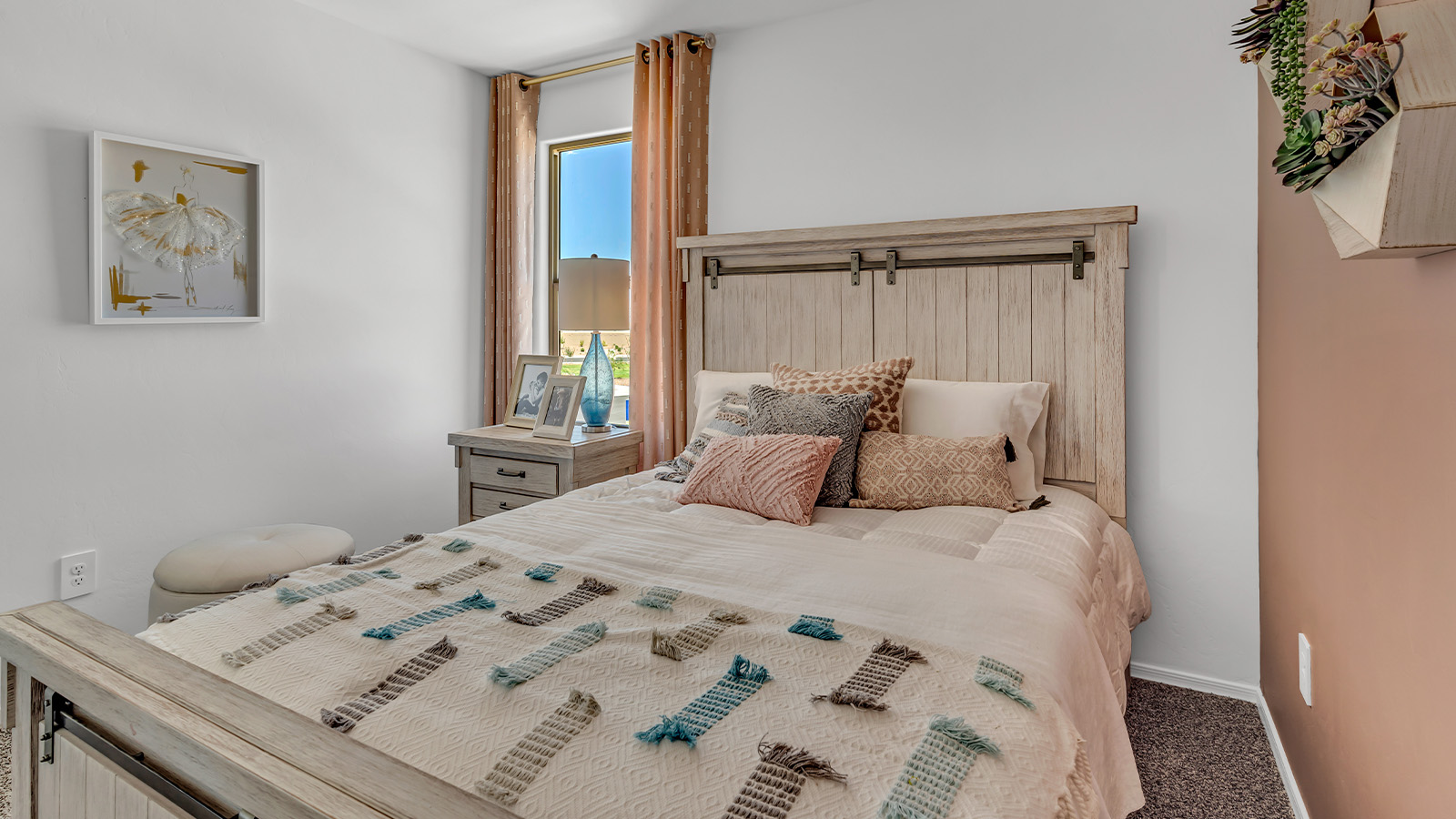 Introducing The Kate at Blackhawk in Tucson, Arizona – a spacious 2,264 sq. ft. two-story new home designed to offer both comfort and modern living in a prime location.  As you step through the inviting front porch, you’re welcomed into a thoughtfully designed entryway that leads directly into the heart of the home. The main floor boasts a generous great room that seamlessly connects to the dining area and kitchen, creating an ideal space for entertaining and everyday living. The kitchen is equipped with sleek granite countertops, a large island with a breakfast bar, modern appliances, and a pantry that provides ample storage, ensuring that the kitchen is both functional and stylish.  The main level also features a convenient powder room, perfect for guests, and direct access to the two-car garage, enhancing the home’s practicality.  Heading upstairs, you’ll discover the family’s private quarters. The master suite offers a serene retreat, complete with a spacious bedroom, a large walk-in closet, and an en-suite bathroom featuring dual vanities and a walk-in shower. The upper level also includes three additional bedrooms, a full bathroom, and a utility room centrally located for easy access. Additionally, a versatile loft area provides extra space that can be tailored to fit your lifestyle, whether as a game room, home office, or a second living area.  Step outside from the great room to the covered patio, where you can enjoy Tucson’s beautiful weather year-round. Whether you’re hosting an outdoor gathering or simply relaxing after a long day, this space extends your living area and enhances the home’s inviting ambiance.  Designed with energy efficiency in mind, The Kate at Blackhawk is a DOE Zero Energy Ready Home, combining sustainability, comfort, and long-term savings.