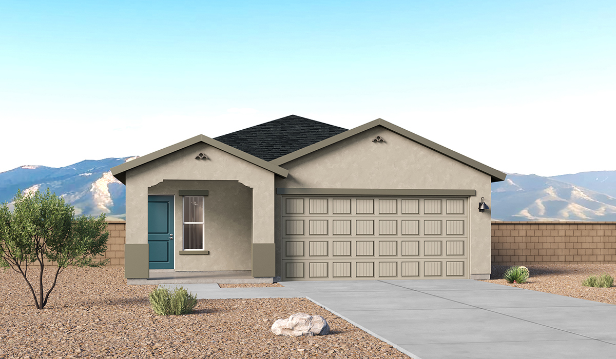 Welcome to The Caroline, a new floor plan available at Blackhawk by D.R. Horton in Tucson, Arizona. This single-story new home is 1,536 square feet and is thoughtfully planned out throughout the living spaces. The Caroline offers three bedrooms and two bathrooms, making it ideal for families who value both space and convenience.  As you enter through the inviting covered porch, you’re greeted by a bright and airy entryway that flows into the heart of the home. The expansive great room, dining area, and kitchen are thoughtfully connected, creating an ideal space for entertaining or enjoying time with family.  The Caroline’s layout includes a generously sized primary bedroom, carefully positioned for privacy at the rear of the home. This spacious room features a large walk-in closet and an en-suite bathroom. The additional two bedrooms are well-sized and located in separate areas of the home with easy access to the main full bathroom.  The Caroline is designed with energy efficiency in mind and features a tankless water heater, energy-efficient LED lighting, and high-performance insulation, helping to lower utility costs. Additionally, this home is equipped with D.R. Horton’s Home is Connected Smart Home package, which includes a smart thermostat, video doorbell, keyless entry, and Wi-Fi® enabled garage door opener!  Step outside to a spacious backyard, where you can unwind and enjoy Tucson’s beautiful weather year-round. Whether you’re sipping your morning coffee or hosting a weekend barbecue, this outdoor space serene surroundings of Blackhawk.  Living in Blackhawk offers a variety of amenities, including playgrounds with jungle gyms, parks, ramadas, and walking and biking trails that encourage a healthy and active lifestyles.