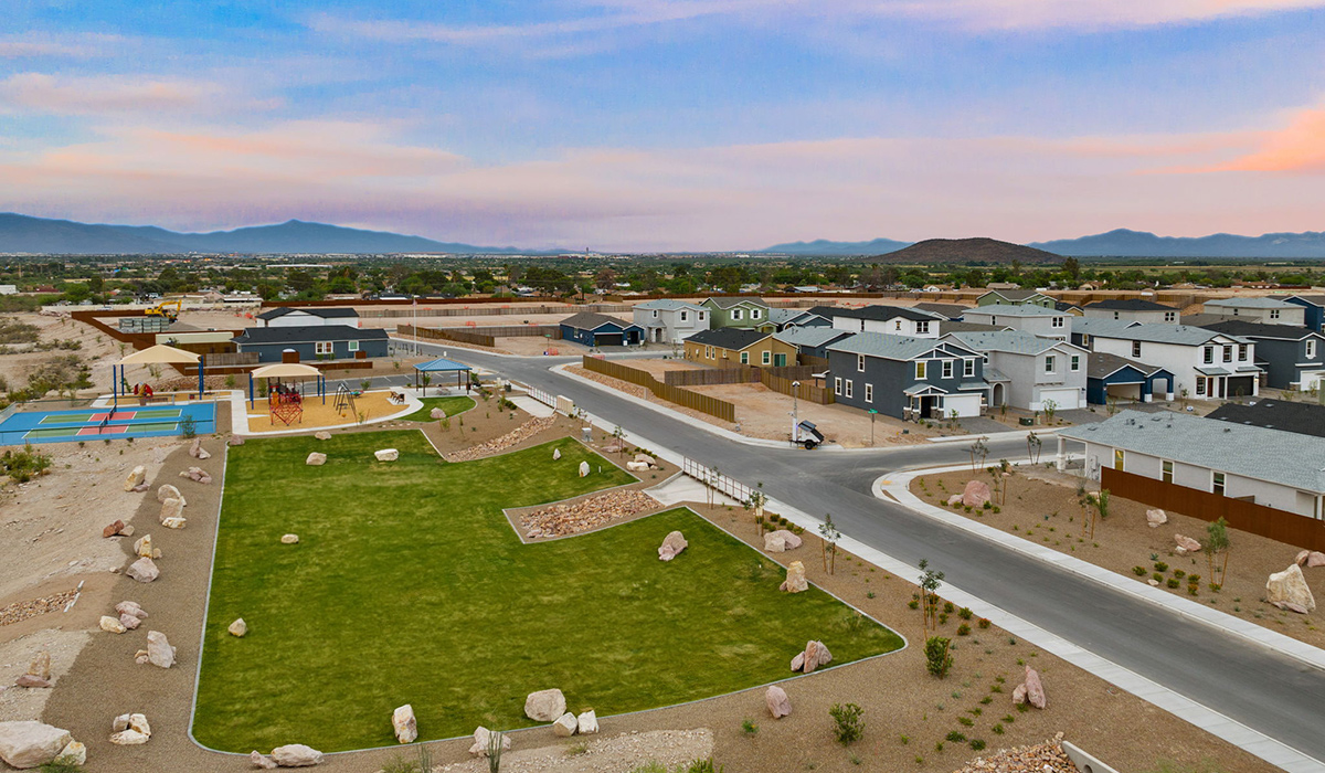 Introducing Redford Estates by D.R. Horton – Your Future Awaits in Southwest Tucson. Get ready for something spectacular! D.R. Horton is breaking ground on Redford Estates, our newest community on the booming southwest side of Tucson. Positioned along the key Valencia corridor just off I-19.  Spanning nearly 7 acres of planned recreation and park space, Redford Estates offers an unparalleled lifestyle. Imagine spending your weekends enjoying the expansive green areas, complete with walking paths and open spaces. And with Ebonee Marie Moody Park immediately to the south, your family will have access to baseball fields, basketball courts, playgrounds, ramadas, and more, right at your doorstep.  Our homes at Redford Estates are designed with the future in mind. Each home features a Spanish lace stucco exterior, landscaped front yards with auto drip irrigation, and large backyards that are fully fenced and ready for your personal touch. Covered front porches and back patios offer the perfect spots to unwind and enjoy Tucson's breathtaking sunsets. Inside, the Home is Connected® Smart Home package brings modern convenience to your fingertips with a smart thermostat, video doorbell, keyless entry, and a Wi-Fi-enabled garage door opener.  Redford Estates is not just a place to live—it's a gateway to everything that makes Tucson unique. For those with a passion for food, Tucson's designation as a UNESCO City of Gastronomy means you'll be surrounded by some of the best culinary experiences the city has to offer, from traditional Mexican cuisine to innovative dishes that honor local heritage.  Outdoor enthusiasts will love being close to Tucson Mountain Park and The Loop, the nation's top-rated bike path, offering miles of scenic beauty for biking, walking, and exploration. Plus, with quick access to major employers like the University of Arizona and Tucson International Airport, Redford Estates is perfectly positioned for both work and play.