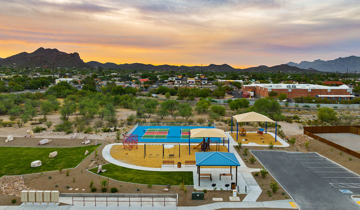 Introducing Redford Estates by D.R. Horton – Your Future Awaits in Southwest Tucson. Get ready for something spectacular! D.R. Horton is breaking ground on Redford Estates, our newest community on the booming southwest side of Tucson. Positioned along the key Valencia corridor just off I-19.  Spanning nearly 7 acres of planned recreation and park space, Redford Estates offers an unparalleled lifestyle. Imagine spending your weekends enjoying the expansive green areas, complete with walking paths and open spaces. And with Ebonee Marie Moody Park immediately to the south, your family will have access to baseball fields, basketball courts, playgrounds, ramadas, and more, right at your doorstep.  Our homes at Redford Estates are designed with the future in mind. Each home features a Spanish lace stucco exterior, landscaped front yards with auto drip irrigation, and large backyards that are fully fenced and ready for your personal touch. Covered front porches and back patios offer the perfect spots to unwind and enjoy Tucson's breathtaking sunsets. Inside, the Home is Connected® Smart Home package brings modern convenience to your fingertips with a smart thermostat, video doorbell, keyless entry, and a Wi-Fi-enabled garage door opener.  Redford Estates is not just a place to live—it's a gateway to everything that makes Tucson unique. For those with a passion for food, Tucson's designation as a UNESCO City of Gastronomy means you'll be surrounded by some of the best culinary experiences the city has to offer, from traditional Mexican cuisine to innovative dishes that honor local heritage.  Outdoor enthusiasts will love being close to Tucson Mountain Park and The Loop, the nation's top-rated bike path, offering miles of scenic beauty for biking, walking, and exploration. Plus, with quick access to major employers like the University of Arizona and Tucson International Airport, Redford Estates is perfectly positioned for both work and play.