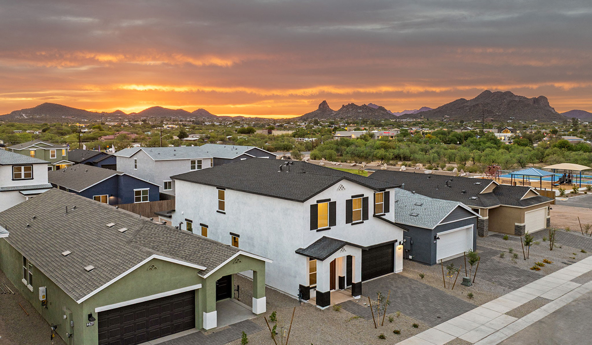 Introducing Redford Estates by D.R. Horton – Your Future Awaits in Southwest Tucson. Get ready for something spectacular! D.R. Horton is breaking ground on Redford Estates, our newest community on the booming southwest side of Tucson. Positioned along the key Valencia corridor just off I-19.  Spanning nearly 7 acres of planned recreation and park space, Redford Estates offers an unparalleled lifestyle. Imagine spending your weekends enjoying the expansive green areas, complete with walking paths and open spaces. And with Ebonee Marie Moody Park immediately to the south, your family will have access to baseball fields, basketball courts, playgrounds, ramadas, and more, right at your doorstep.  Our homes at Redford Estates are designed with the future in mind. Each home features a Spanish lace stucco exterior, landscaped front yards with auto drip irrigation, and large backyards that are fully fenced and ready for your personal touch. Covered front porches and back patios offer the perfect spots to unwind and enjoy Tucson's breathtaking sunsets. Inside, the Home is Connected® Smart Home package brings modern convenience to your fingertips with a smart thermostat, video doorbell, keyless entry, and a Wi-Fi-enabled garage door opener.  Redford Estates is not just a place to live—it's a gateway to everything that makes Tucson unique. For those with a passion for food, Tucson's designation as a UNESCO City of Gastronomy means you'll be surrounded by some of the best culinary experiences the city has to offer, from traditional Mexican cuisine to innovative dishes that honor local heritage.  Outdoor enthusiasts will love being close to Tucson Mountain Park and The Loop, the nation's top-rated bike path, offering miles of scenic beauty for biking, walking, and exploration. Plus, with quick access to major employers like the University of Arizona and Tucson International Airport, Redford Estates is perfectly positioned for both work and play.