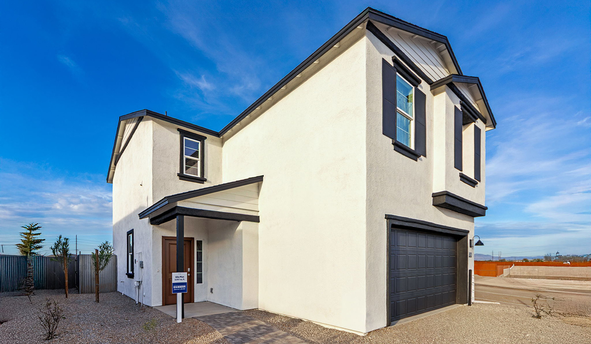 Discover the Gila — a versatile two-story floor plan offering 2,057 sq. ft. of comfortable, modern living in our new Redford Estate community of Southwest Tucson, Arizona.  Thoughtfully crafted for households of all sizes, the Gila features four bedrooms, a spacious loft, and three full bathrooms, ensuring every family member has their own space to unwind and recharge.  A standout highlight of this home is the guest-style suite on the main floor, offering convenient access to a full bathroom. Perfect for visitors, multigenerational living, or private home office, this main-level bedroom offers exceptional flexibility.  The main floor creates an inviting flow, with a generous great room that connects seamlessly to the dining area and kitchen. The kitchen features a large center island, Shaker-style cabinetry, and ample storage space to include a large pantry.  Upstairs, the Gila continues to impress with thoughtful design and family-friendly layout. The well-appointed primary bedroom includes a private en-suite bathroom and large walk-in closet. Bedrooms 2 and 3, along with the loft, share a full bathroom conveniently located for easy access. An additional standout feature is Bedroom 2, which includes a large walk-in closet—a perfect setup for teens, young adults, or anyone who appreciates extra storage and personal space. The second floor also features a large laundry room, conveniently located near the bedrooms.  Our homes at Redford Estates are designed with the future in mind. Each home features a Spanish lace stucco exterior, landscaped front yards with auto drip irrigation, and large backyards that are fully fenced and ready for your personal touch. Inside, the Home is Connected® Smart Home package brings modern convenience to your fingertips with a smart thermostat, video doorbell, keyless entry, and a Wi-Fi-enabled garage door opener.  With three full bathrooms, smartly arranged bedrooms, and spaces crafted for comfort and flexibility, the Gila is designed to meet the needs of today's busy and evolving lifestyles.
