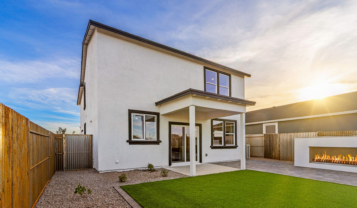Discover the Gila — a versatile two-story floor plan offering 2,057 sq. ft. of comfortable, modern living in our new Redford Estate community of Southwest Tucson, Arizona.  Thoughtfully crafted for households of all sizes, the Gila features four bedrooms, a spacious loft, and three full bathrooms, ensuring every family member has their own space to unwind and recharge.  A standout highlight of this home is the guest-style suite on the main floor, offering convenient access to a full bathroom. Perfect for visitors, multigenerational living, or private home office, this main-level bedroom offers exceptional flexibility.  The main floor creates an inviting flow, with a generous great room that connects seamlessly to the dining area and kitchen. The kitchen features a large center island, Shaker-style cabinetry, and ample storage space to include a large pantry.  Upstairs, the Gila continues to impress with thoughtful design and family-friendly layout. The well-appointed primary bedroom includes a private en-suite bathroom and large walk-in closet. Bedrooms 2 and 3, along with the loft, share a full bathroom conveniently located for easy access. An additional standout feature is Bedroom 2, which includes a large walk-in closet—a perfect setup for teens, young adults, or anyone who appreciates extra storage and personal space. The second floor also features a large laundry room, conveniently located near the bedrooms.  Our homes at Redford Estates are designed with the future in mind. Each home features a Spanish lace stucco exterior, landscaped front yards with auto drip irrigation, and large backyards that are fully fenced and ready for your personal touch. Inside, the Home is Connected® Smart Home package brings modern convenience to your fingertips with a smart thermostat, video doorbell, keyless entry, and a Wi-Fi-enabled garage door opener.  With three full bathrooms, smartly arranged bedrooms, and spaces crafted for comfort and flexibility, the Gila is designed to meet the needs of today's busy and evolving lifestyles.