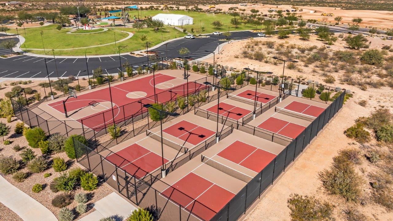 Introducing The River plan at The Oasis at Rocking K, a standout two-story new home that epitomizes spacious living and modern amenities in the scenic backdrop of Vail, Arizona. Nestled within this master-planned community, The River offers an impressive 2,396 square feet of living space, making it the largest floorplan available at The Oasis. This home is intentionally designed to accommodate the needs of growing families, with five bedrooms and three bathrooms, ensuring plenty of space for everyone.  The exterior of The River plan exudes charm and character, with its Spanish lace stucco finish and tile roof that blends seamlessly into the picturesque surroundings. The home’s front yard is meticulously landscaped with auto drip irrigation, providing a welcoming entrance to this beautiful residence.  Upon entering The River, you'll be greeted by a bright and inviting great room that flows effortlessly into the dining room and kitchen, creating a harmonious space perfect for entertaining or family gatherings. The kitchen is a chef’s day dream, featuring quartz countertops, 42” shaker-style cabinets, and stainless steel appliances, all designed to inspire culinary creativity. The main floor also includes the luxurious owner’s suite, which serves as a private sanctuary. This suite features a spacious walk-in closet and an en-suite bathroom with dual vanities, a walk-in shower, and a soaking tub, providing the perfect retreat at the end of the day. Additionally, a second bedroom on the main floor offers flexibility, ideal for guests or a home office.  As you ascend to the second story, you'll find three additional bedrooms, all with easy access to a full bathroom. A generous loft area on the second floor offers additional living space, ideal for a media room, play area, or home gym.  The River plan is not just about style and space; it’s also about modern convenience and energy efficiency. The home is equipped with D.R. Horton’s Home is Connected® Smart Home package, which includes a smart thermostat, video doorbell, keyless entry, Wi-Fi-enabled garage door opener, and Deako light switches, ensuring that your home is as functional as it is beautiful. Additionally, the home meets the DOE Zero Energy Ready Home standards, featuring energy-efficient elements such as spray foam insulation, a tankless water heater, LED lighting throughout and more.  Living at The Oasis at Rocking K means more than just owning a home; it means being part of a vibrant community. With access to amenities like ramadas, picnic areas, walking paths, and recreational fields, plus the greater Rocking K master-planned neighborhood’s splashpad, event lawn, playground, and events, there’s always something to do. Residents also enjoy the convenience of nearby schools, shopping, dining, and outdoor recreational opportunities, making The Oasis at Rocking K the perfect place to call home.  The River plan at The Oasis at Rocking K is where space, style, and smart living converge, offering a home designed for the way you live today.