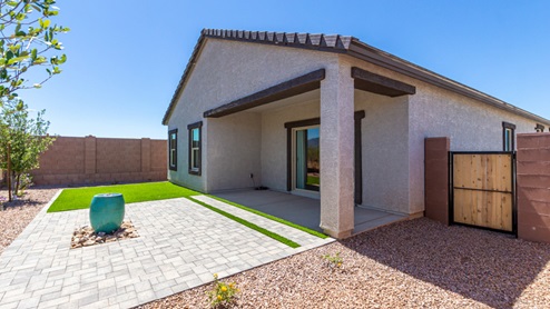 Welcome to The Oasis at Rocking K, a premier D.R. Horton new home community nestled in the picturesque landscapes of Vail, Arizona, where new homes blend seamlessly with the breathtaking surroundings of the Rincon Mountains. Experience the perfect balance of tranquility and modern convenience in this master-planned neighborhood, designed to offer a lifestyle that caters to families, nature enthusiasts, and anyone seeking a peaceful yet connected community. The Oasis at Rocking K features five beautifully designed one-story floor plans ranging from 1,400 to 1,900 square feet, each crafted with the high-quality features and finishes D.R. Horton is known for. Homes in Rocking K feature a Spanish lace stucco exterior, tile roofs, and meticulously landscaped front yards with auto drip irrigation. Inside, you’ll find luxurious quartz countertops in the kitchens and bathrooms, 42” shaker-style cabinets with modern cabinet pulls, and wood-look tile flooring throughout the main living areas. Homes also include covered front porches and back patios, perfect for enjoying Arizona’s stunning sunsets and clear night skies. Each home in The Oasis at Rocking K is equipped with D.R. Horton’s Home is Connected® Smart Home package, which includes a smart thermostat, video doorbell, keyless entry, Wi-Fi-enabled garage door opener, and Deako light switches. Additionally, these homes meet the stringent DOE Zero Energy Ready Home standards, making them not only comfortable and modern but also exceptionally energy-efficient. With features like spray foam insulation, tankless water heaters and LED lighting, these homes are designed to reduce your environmental footprint and provide long-term savings on energy costs. Living at Rocking K means being part of a vibrant, family-oriented community with a strong sense of connection among residents. The Oasis at Rocking K offers a variety of amenities, including ramadas, picnic tables, and grassy areas perfect for gatherings. Residents also have access to the greater Rocking K master-planned neighborhood amenities, such as a splashpad, large event lawn, walking paths, multipurpose fields, basketball and pickleball courts, and an innovative playground with a zip-line and jungle gym. The new K-8 school, set to open in 2025, is just one of the many features that make Rocking K ideal for families. Life at Rocking K is further enriched by a lively calendar of lifestyle events, thoughtfully organized by the Rocking K Homeowners Association. These events are a cornerstone of community life, fostering a strong sense of connection among residents. Whether you’re looking to enjoy a quiet evening star gazing in the park or engage in fun activities with neighbors, there’s always something happening. The quarterly lifestyle calendar is packed with regular and seasonal events, including movie nights in the park, sports and summer camps for kids, and wine tasting events for adults. Families can join hiking groups, participate in trivia nights, or enjoy the various holiday celebrations. The community comes alive during the holidays with loads of themed events, arts and crafts fairs, and car shows. Rocking K’s commitment to providing a dynamic and engaging environment ensures that there’s always an opportunity to make memories and build lasting friendships right in your neighborhood. Residents of Rocking K benefit from easy access to I-10, making commutes to Tucson and surrounding areas a breeze. The community is close to major employers such as Davis-Monthan Air Force Base, Raytheon, and the University of Arizona, as well as top-notch healthcare facilities like TMC Rincon and Northwest Hospital East. The nearby Houghton Town Center and Houghton Rd. business corridor offer convenient shopping, dining, and services. For outdoor enthusiasts, Rocking K is surrounded by natural beauty and recreational opportunities. Explore the hiking and biking trails at Colossal Cave Mountain Park, Saguaro National Park East, and the Arizona Trail. Enjoy golfing at Del Lago Golf Course, or take a short drive to Sonoita for a day trip to Arizona’s Wine Country. Whether it’s hiking, camping, or simply taking in the stunning views, Rocking K is your gateway to the great outdoors. With 360-degree mountain views, calm and quiet evenings, and a location that’s close to everything you need, Rocking K is truly a community where you can thrive. Experience the best of Arizona living at The Oasis at Rocking K, where your new home awaits in a community that offers everything you need for a fulfilling lifestyle.