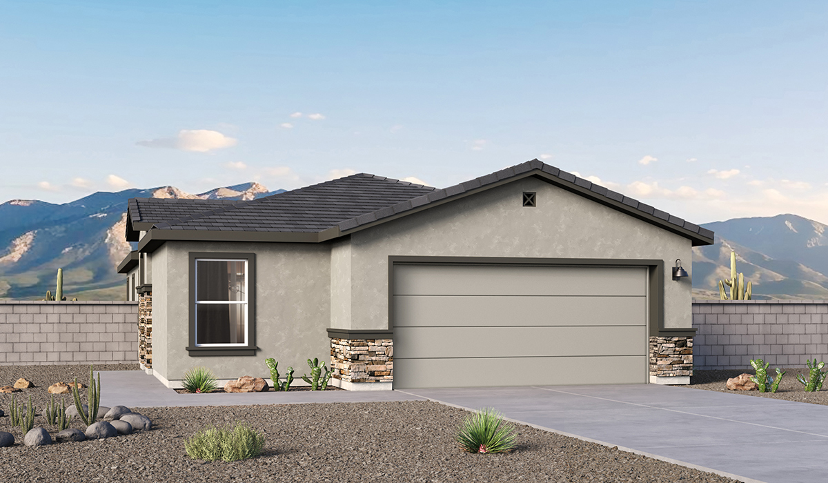 Welcome to The Aloe, a thoughtfully designed new floor plan available at The Oasis at Rocking K by D.R. Horton in Vail, Arizona. Offering 1,310 square feet of efficient and comfortable living space, The Aloe is ideal for those seeking a home that blends functionality, modern style, and everyday ease.  Upon entry, you’re welcomed into an open-concept layout that maximizes every square foot. The large great room serves as the heart of the home and flows seamlessly into the dining area and kitchen, perfect for both relaxing and entertaining. The kitchen offers a clean and modern aesthetic with ample storage and workspace.  The Aloe features three well-proportioned bedrooms designed for comfort and flexibility. The private primary suite is tucked away at the rear of the home and includes a walk-in closet and en-suite bathroom. Two additional bedrooms are located near the front of the home.  Designed with convenience in mind, the home includes a utility room near the kitchen, offering easy access to laundry and additional storage.  Step outside to a spacious backyard, where you can unwind and enjoy Vail’s beautiful weather year-round. Whether you’re sipping your morning coffee or hosting a weekend barbecue, this outdoor space serene surroundings of Rocking K.  Additionally, The Aloe is equipped with D.R. Horton’s Home is Connected Smart Home package, which includes a smart thermostat, video doorbell, keyless entry, and Wi-Fi® enabled garage door opener!  Living in Rocking K offers a variety of amenities, including playgrounds with jungle gyms, parks, ramadas, and walking and biking trails that encourage a healthy, active lifestyle. Designed with energy efficiency in mind, The Aloe at The Oasis at Rocking K is an Energy Ready Home, helping to lower utility costs, offering you long-term savings, and a sustainable living environment.