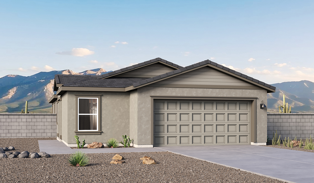 Welcome to The Aloe, a thoughtfully designed new floor plan available at The Oasis at Rocking K by D.R. Horton in Vail, Arizona. Offering 1,310 square feet of efficient and comfortable living space, The Aloe is ideal for those seeking a home that blends functionality, modern style, and everyday ease.  Upon entry, you’re welcomed into an open-concept layout that maximizes every square foot. The large great room serves as the heart of the home and flows seamlessly into the dining area and kitchen, perfect for both relaxing and entertaining. The kitchen offers a clean and modern aesthetic with ample storage and workspace.  The Aloe features three well-proportioned bedrooms designed for comfort and flexibility. The private primary suite is tucked away at the rear of the home and includes a walk-in closet and en-suite bathroom. Two additional bedrooms are located near the front of the home.  Designed with convenience in mind, the home includes a utility room near the kitchen, offering easy access to laundry and additional storage.  Step outside to a spacious backyard, where you can unwind and enjoy Vail’s beautiful weather year-round. Whether you’re sipping your morning coffee or hosting a weekend barbecue, this outdoor space serene surroundings of Rocking K.  Additionally, The Aloe is equipped with D.R. Horton’s Home is Connected Smart Home package, which includes a smart thermostat, video doorbell, keyless entry, and Wi-Fi® enabled garage door opener!  Living in Rocking K offers a variety of amenities, including playgrounds with jungle gyms, parks, ramadas, and walking and biking trails that encourage a healthy, active lifestyle. Designed with energy efficiency in mind, The Aloe at The Oasis at Rocking K is an Energy Ready Home, helping to lower utility costs, offering you long-term savings, and a sustainable living environment.