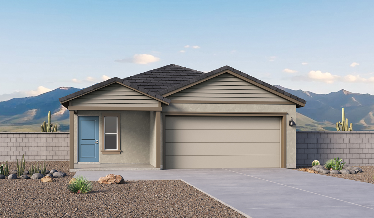Welcome to The Caroline, a new floor plan available at The Oasis at Rocking K by D.R. Horton in Vail, Arizona. This single-story new home is 1,536 square feet and is thoughtfully planned out throughout the living spaces. The Caroline offers three bedrooms and two bathrooms, making it ideal for families who value both space and convenience.  As you enter through the inviting covered porch, you’re greeted by a bright and airy entryway that flows into the heart of the home. The expansive great room, dining area, and kitchen are thoughtfully connected, creating an ideal space for entertaining or enjoying time with family.  The Caroline’s layout includes a generously sized primary bedroom, carefully positioned for privacy at the rear of the home. This spacious room features a large walk-in closet and an en-suite bathroom. The additional two bedrooms are well-sized and located in separate areas of the home with easy access to the main full bathroom.  The Caroline is designed with energy efficiency in mind and features a tankless water heater, energy-efficient LED lighting, and high-performance insulation, helping to lower utility costs. Additionally, this home is equipped with D.R. Horton’s Home is Connected Smart Home package, which includes a smart thermostat, video doorbell, keyless entry, and Wi-Fi® enabled garage door opener.  Step outside to a spacious backyard, where you can unwind and enjoy Vail’s beautiful weather year-round. Whether you’re sipping your morning coffee or hosting a weekend barbecue, this outdoor space serene surroundings of Rocking K.  Living in Rocking K offers a variety of amenities, including playgrounds with jungle gyms, parks, ramadas, and walking and biking trails that encourage a healthy and active lifestyles.
