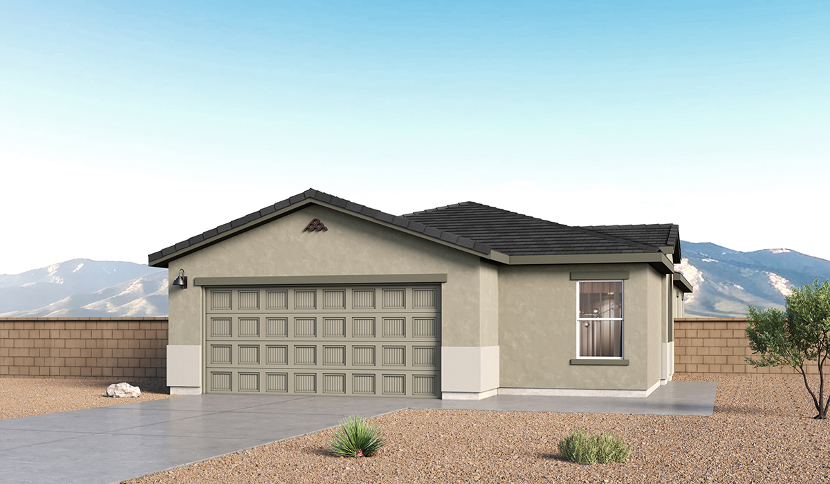 Step into The Aloe at Hanson Ridge in Vail, Arizona – a thoughtfully crafted 1,310 sq. ft. brand new single-story floor plan designed to offer a perfect harmony of comfort and convenience.  Upon entry, you’re welcomed into an open-concept layout that maximizes every square foot. The large great room serves as the heart of the home and flows seamlessly into the dining area and kitchen, perfect for both relaxing and entertaining. The kitchen is beautifully appointed with Shaker-style cabinetry creating a clean and modern aesthetic.  The Aloe features three well-proportioned bedrooms designed for comfort and flexibility. The private primary suite is tucked away at the rear of the home and includes a walk-in closet and en-suite bathroom. Two additional bedrooms are located near the front of the home. The home also includes a utility room for added convenience and direct access to the central part of the home, making laundry and essential tasks efficient and easy.  Step outside from the great room to spacious backyard where you can enjoy Vail’s beautiful scenery and weather year-round. Whether you're savoring a quiet morning or hosting a weekend barbecue, this outdoor space serene surroundings of Hanson Ridge.  Additionally, The Aloe is equipped with D.R. Horton’s Home is Connected Smart Home package, which includes a smart thermostat, video doorbell, keyless entry, and Wi-Fi® enabled garage door opener!  Living at Hanson Ridge means more than just having a beautiful home. The community offers a peaceful lifestyle with incredible desert landscapes, mountain views, and easy access to I-10 for convenient commutes to Tucson and surrounding areas.  *Images shown are for reference only. They depict The Aloe spec home and may not represent the actual home.