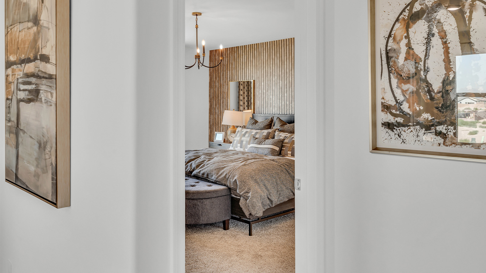 Discover The Kate at Hanson Ridge in Vail, Arizona – a beautifully designed 2,264 sq. ft. two-story floor plan that seamlessly blends functionality with style, offering a perfect retreat within the stunning desert landscape.  As you step through the front porch, you're greeted by a spacious entryway that leads directly into the heart of the home. The main floor is laid out to accommodate both everyday living and special occasions. The expansive great room opens into the dining area and the kitchen, creating a central hub for gatherings. The kitchen features quartz countertops, modern appliances, and a large walk-in pantry.  The covered patio is just off the dining area extends your living space outdoors, perfect for enjoying the beautiful Arizona weather year-round.  Upstairs, The Kate offers a private sanctuary with four well-appointed bedrooms. The primary suite is a true sanctuary, featuring a spacious bedroom, a large walk-in closet, and an en-suite bathroom. The upper level also includes three additional bedrooms, each with ample closet space, and a full bathroom conveniently located near the laundry room. A versatile loft provides additional space for relaxation, hobbies, or work, making this home ideal for growing families.  Living at Hanson Ridge means enjoying the best of both worlds – a peaceful, scenic environment with easy access to modern conveniences. The community offers parks, walking paths, and playgrounds, making it a perfect setting for families. Hanson Ridge homes, including The Kate, are built with energy efficiency in mind, meeting DOE Zero Energy Ready Home standards. This means you can enjoy a sustainable lifestyle with lower utility costs, featuring advanced energy-saving technologies and smart home features.  *Images shown are for reference only. They depict the Kate model and may not represent the actual home.