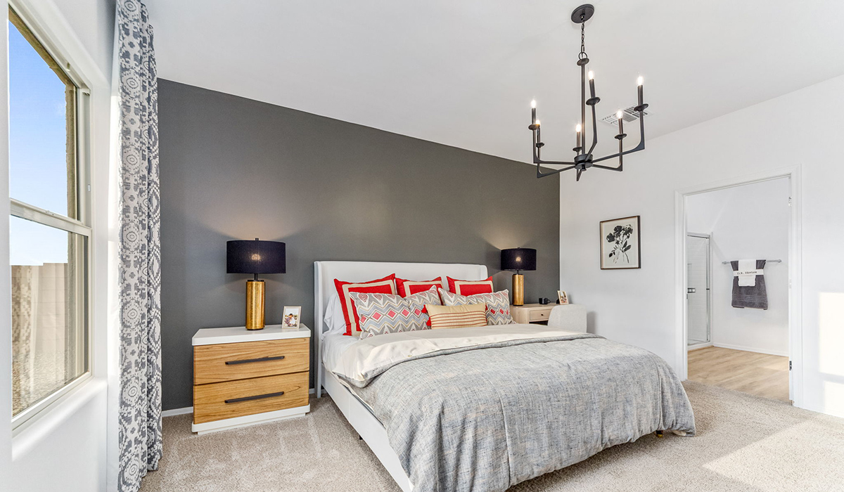 Step into The Cali at Hanson Ridge in Vail, Arizona - a thoughtfully crafted 1,823 sq. ft. single-story new home designed to offer a perfect harmony of comfort and desert elegance. As you enter through the inviting front porch, you're welcomed into a bright and airy living space that flows seamlessly into the great room, dining area, and kitchen. This open-concept design is perfect for both casual family living and entertaining. The kitchen, with its Quartz countertops, modern appliances, and a convenient pantry, is both stylish and functional, making meal preparation a breeze. The primary suite, located at the rear of the home, provides a private retreat with a spacious bedroom, a large walk-in closet, and an en-suite bathroom featuring dual vanities and a walk-in shower.  Whether you’re planning to create a dream outdoor oasis or simply enjoy the natural surroundings, this space offers endless possibilities. Built with modern living in mind, The Cali includes D.R. Horton’s Home is Connected® Smart Home package, featuring a smart thermostat, video doorbell, keyless entry, and a Wi-Fi enabled garage door opener. Energy efficiency is also a priority, with spray foam insulation and designs that meet the DOE Zero Energy Ready Home standards, ensuring long-term savings and environmental benefits.  Located within the serene Hanson Ridge community, residents of The Cali enjoy the luxury of space combined with easy access to urban amenities. Come home to The Cali, where comfort, style, and the beauty of Arizona living come together in perfect harmony.  *Images shown are for reference only. They depict a model home and may not represent the actual home.