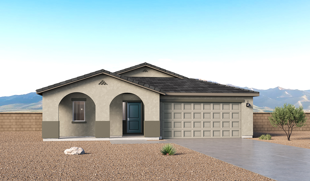 Introducing the Mariposa at Hanson Ridge by D.R. Horton, a stunning single-story home within the master-planned community of Vail, Arizona.  This spacious and inviting home offers 1,897 sq. ft., four bedrooms, three full bathrooms, covered back patio, and two-car garage. This impressive layout is ideal for large households, multigenerational living, or anyone who simply wants room to grow, gather, and live comfortably.  A welcoming front porch leads you into the entryway, which flows into the expansive open-concept great room, dining area, and kitchen. The kitchen features a large center island, Shaker-style cabinetry, and plenty of storage space. With thoughtful design and abundant natural light this home welcoming.  One of the standout features of the Mariposa is the second bedroom that features an en-suite bathroom, perfect for multi-generational living, young adult, or a guest-style suite.  Our homes at Hanson Ridge are designed with the future in mind. Each home features a light lace stucco exterior, landscaped front yards with auto drip irrigation, and large backyards that are fully fenced and ready for your personal touch. Inside, the Home is Connected® Smart Home package brings modern convenience to your fingertips with a smart thermostat, video doorbell, keyless entry, and a Wi-Fi® enabled garage door opener.  Step outside to a spacious backyard, where you can unwind and enjoy Vail’s beautiful weather year-round. Living at Hanson Ridge means more than just having a beautiful home. The community offers a peaceful lifestyle with incredible desert landscapes, mountain views, and easy access to I-10 for convenient commutes to Tucson and surrounding areas.  With its expansive living spaces, flexible bedroom arrangements, and thoughtful deign throughout, The Mariposa offers the ultimate combination of comfort, convenience, and room to thrive.  *Images shown are for reference only. They depict The Mariposa model home and may not represent the actual home.