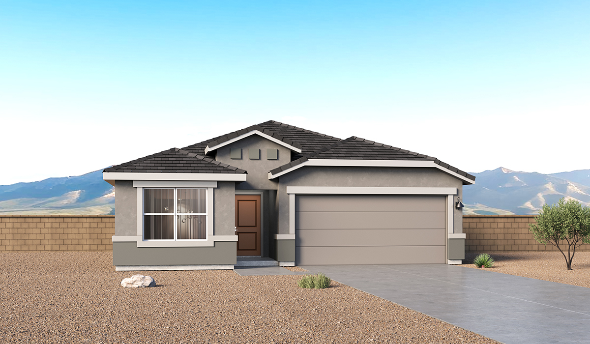 Introducing The Gaven at Hanson Ridge by D.R. Horton, a stunning single-story home located in Vail, Arizona.  Offering 1,945 square feet of thoughtfully planned living space, this inviting home features four bedrooms, two full bathrooms and a two-car garage, perfect for households seeking comfort, functionality, and room to grow.  From the moment you enter, the welcoming entryway opens into an expansive open-concept layout that seamlessly connects the great room, dining area, and kitchen, creating a space ideal for everyday living and effortless entertaining. The kitchen is a true centerpiece with Shaker-style cabinetry and ample storage. Abundant natural light enhances the home’s warm and welcoming atmosphere throughout.  The Gaven offers a thoughtfully arranged split-bedroom design, with three secondary bedrooms located near the front of the home, providing flexibility for guests, home offices, or hobbies. Tucked away for privacy, the spacious primary suite serves as a peaceful retreat and features an en-suite bathroom and a generous walk-in closet.  Our homes at Hanson Ridge are designed with the future in mind. Each home features a light lace stucco exterior, landscaped front yards with auto drip irrigation, and large backyards that are fully fenced and ready for your personal touch. Inside, the Home is Connected® Smart Home package brings modern convenience to your fingertips with a smart thermostat, video doorbell, keyless entry, and a Wi-Fi® enabled garage door opener.  Step outside to a spacious backyard, where you can unwind and enjoy Vail’s beautiful weather year-round. Living at Hanson Ridge means more than just having a beautiful home. The community offers a peaceful lifestyle with incredible desert landscapes, mountain views, and easy access to I-10 for convenient commutes to Tucson and surrounding areas.  With its spacious living areas, flexible bedroom layout, and thoughtful design throughout, The Gaven offers the perfect blend of comfort, convenience, and livability.  *Images shown are for reference only. They depict The Gaven model home and may not represent the actual home.