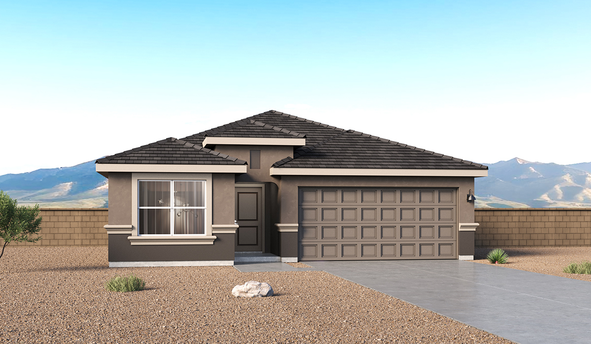 Introducing The Gaven at Hanson Ridge by D.R. Horton, a stunning single-story home located in Vail, Arizona.  Offering 1,945 square feet of thoughtfully planned living space, this inviting home features four bedrooms, two full bathrooms and a two-car garage, perfect for households seeking comfort, functionality, and room to grow.  From the moment you enter, the welcoming entryway opens into an expansive open-concept layout that seamlessly connects the great room, dining area, and kitchen, creating a space ideal for everyday living and effortless entertaining. The kitchen is a true centerpiece with Shaker-style cabinetry and ample storage. Abundant natural light enhances the home’s warm and welcoming atmosphere throughout.  The Gaven offers a thoughtfully arranged split-bedroom design, with three secondary bedrooms located near the front of the home, providing flexibility for guests, home offices, or hobbies. Tucked away for privacy, the spacious primary suite serves as a peaceful retreat and features an en-suite bathroom and a generous walk-in closet.  Our homes at Hanson Ridge are designed with the future in mind. Each home features a light lace stucco exterior, landscaped front yards with auto drip irrigation, and large backyards that are fully fenced and ready for your personal touch. Inside, the Home is Connected® Smart Home package brings modern convenience to your fingertips with a smart thermostat, video doorbell, keyless entry, and a Wi-Fi® enabled garage door opener.  Step outside to a spacious backyard, where you can unwind and enjoy Vail’s beautiful weather year-round. Living at Hanson Ridge means more than just having a beautiful home. The community offers a peaceful lifestyle with incredible desert landscapes, mountain views, and easy access to I-10 for convenient commutes to Tucson and surrounding areas.  With its spacious living areas, flexible bedroom layout, and thoughtful design throughout, The Gaven offers the perfect blend of comfort, convenience, and livability.  *Images shown are for reference only. They depict The Gaven model home and may not represent the actual home.