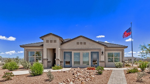 Welcome to Barnett Village, a vibrant new home community nestled in the growing town of Marana, Arizona, just northwest of Tucson. Located off Tangerine Road, this community offers a serene desert lifestyle with modern conveniences. Choose from a variety of thoughtfully designed single-family homes that feature up to five bedrooms, spacious open-concept living areas, and energy-efficient features, including DOE Zero Energy Ready Home certification, ensuring both sustainability and savings. Barnett Village stands out with its range of family-friendly amenities, including a playground, a half basketball court, ramadas, BBQ areas, and extensive walking trails. Enjoy the lush green spaces and gather with friends and family in beautifully landscaped parks. The community is just a short drive from major outdoor attractions such as Catalina State Park, Picacho Peak State Park, and Saguaro National Park, offering endless opportunities for hiking, cycling, and wildlife viewing. Residents of Barnett Village benefit from its proximity to excellent schools in the Marana Unified School District and easy access to shopping, dining, and recreation. The upcoming community pool in Marana, along with nearby attractions like the Marana Pumpkin Patch, Tucson Premium Outlets, and Heritage River Park, further enhance the lifestyle offered here. The homes at Barnett Village are designed with comfort and convenience in mind, featuring granite countertops, spacious walk-in closets, dual vanities in master baths, and smart home technology. With its blend of modern amenities, scenic beauty, and convenient location, Barnett Village is the perfect place to call home. Explore Barnett Village today and discover a community where you can truly thrive.