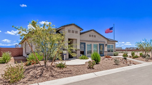 Welcome to Barnett Village, a vibrant new home community nestled in the growing town of Marana, Arizona, just northwest of Tucson. Located off Tangerine Road, this community offers a serene desert lifestyle with modern conveniences. Choose from a variety of thoughtfully designed single-family homes that feature up to five bedrooms, spacious open-concept living areas, and energy-efficient features, including DOE Zero Energy Ready Home certification, ensuring both sustainability and savings. Barnett Village stands out with its range of family-friendly amenities, including a playground, a half basketball court, ramadas, BBQ areas, and extensive walking trails. Enjoy the lush green spaces and gather with friends and family in beautifully landscaped parks. The community is just a short drive from major outdoor attractions such as Catalina State Park, Picacho Peak State Park, and Saguaro National Park, offering endless opportunities for hiking, cycling, and wildlife viewing. Residents of Barnett Village benefit from its proximity to excellent schools in the Marana Unified School District and easy access to shopping, dining, and recreation. The upcoming community pool in Marana, along with nearby attractions like the Marana Pumpkin Patch, Tucson Premium Outlets, and Heritage River Park, further enhance the lifestyle offered here. The homes at Barnett Village are designed with comfort and convenience in mind, featuring granite countertops, spacious walk-in closets, dual vanities in master baths, and smart home technology. With its blend of modern amenities, scenic beauty, and convenient location, Barnett Village is the perfect place to call home. Explore Barnett Village today and discover a community where you can truly thrive.
