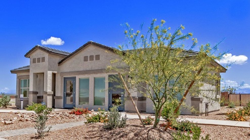 Welcome to Barnett Village, a vibrant new home community nestled in the growing town of Marana, Arizona, just northwest of Tucson. Located off Tangerine Road, this community offers a serene desert lifestyle with modern conveniences. Choose from a variety of thoughtfully designed single-family homes that feature up to five bedrooms, spacious open-concept living areas, and energy-efficient features, including DOE Zero Energy Ready Home certification, ensuring both sustainability and savings. Barnett Village stands out with its range of family-friendly amenities, including a playground, a half basketball court, ramadas, BBQ areas, and extensive walking trails. Enjoy the lush green spaces and gather with friends and family in beautifully landscaped parks. The community is just a short drive from major outdoor attractions such as Catalina State Park, Picacho Peak State Park, and Saguaro National Park, offering endless opportunities for hiking, cycling, and wildlife viewing. Residents of Barnett Village benefit from its proximity to excellent schools in the Marana Unified School District and easy access to shopping, dining, and recreation. The upcoming community pool in Marana, along with nearby attractions like the Marana Pumpkin Patch, Tucson Premium Outlets, and Heritage River Park, further enhance the lifestyle offered here. The homes at Barnett Village are designed with comfort and convenience in mind, featuring granite countertops, spacious walk-in closets, dual vanities in master baths, and smart home technology. With its blend of modern amenities, scenic beauty, and convenient location, Barnett Village is the perfect place to call home. Explore Barnett Village today and discover a community where you can truly thrive.