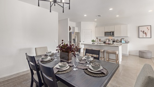 Welcome to Barnett Village, a vibrant new home community nestled in the growing town of Marana, Arizona, just northwest of Tucson. Located off Tangerine Road, this community offers a serene desert lifestyle with modern conveniences. Choose from a variety of thoughtfully designed single-family homes that feature up to five bedrooms, spacious open-concept living areas, and energy-efficient features, including DOE Zero Energy Ready Home certification, ensuring both sustainability and savings. Barnett Village stands out with its range of family-friendly amenities, including a playground, a half basketball court, ramadas, BBQ areas, and extensive walking trails. Enjoy the lush green spaces and gather with friends and family in beautifully landscaped parks. The community is just a short drive from major outdoor attractions such as Catalina State Park, Picacho Peak State Park, and Saguaro National Park, offering endless opportunities for hiking, cycling, and wildlife viewing. Residents of Barnett Village benefit from its proximity to excellent schools in the Marana Unified School District and easy access to shopping, dining, and recreation. The upcoming community pool in Marana, along with nearby attractions like the Marana Pumpkin Patch, Tucson Premium Outlets, and Heritage River Park, further enhance the lifestyle offered here. The homes at Barnett Village are designed with comfort and convenience in mind, featuring granite countertops, spacious walk-in closets, dual vanities in master baths, and smart home technology. With its blend of modern amenities, scenic beauty, and convenient location, Barnett Village is the perfect place to call home. Explore Barnett Village today and discover a community where you can truly thrive.