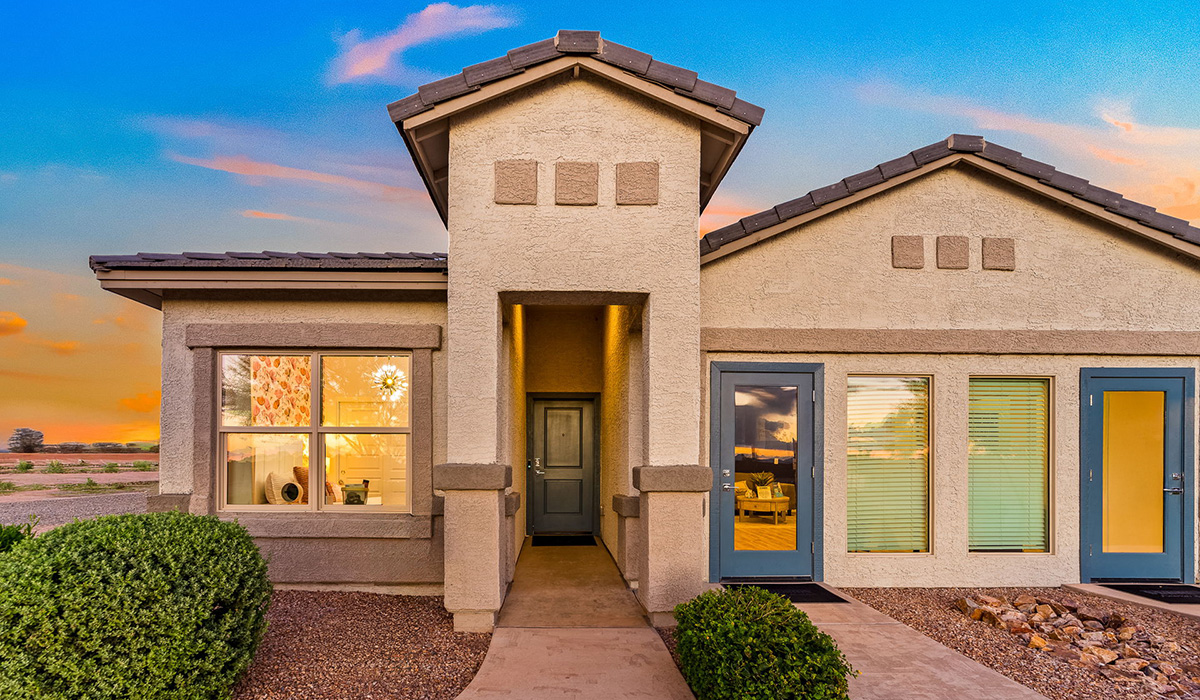 Welcome to Barnett Village, a vibrant new home community nestled in the growing town of Marana, Arizona, just northwest of Tucson. Located off Tangerine Road, this community offers a serene desert lifestyle with modern conveniences. Choose from a variety of thoughtfully designed single-family homes that feature up to five bedrooms, spacious open-concept living areas, and energy-efficient features, including DOE Zero Energy Ready Home certification, ensuring both sustainability and savings.  Barnett Village stands out with its range of family-friendly amenities, including a playground, a half basketball court, ramadas, BBQ areas, and extensive walking trails. Enjoy the lush green spaces and gather with friends and family in beautifully landscaped parks. The community is just a short drive from major outdoor attractions such as Catalina State Park, Picacho Peak State Park, and Saguaro National Park, offering endless opportunities for hiking, cycling, and wildlife viewing.  Residents of Barnett Village benefit from its proximity to excellent schools in the Marana Unified School District and easy access to shopping, dining, and recreation. The upcoming community pool in Marana, along with nearby attractions like the Marana Pumpkin Patch, Tucson Premium Outlets, and Heritage River Park, further enhance the lifestyle offered here.  The homes at Barnett Village are designed with comfort and convenience in mind, featuring granite countertops, spacious walk-in closets, dual vanities in master baths, and smart home technology. With its blend of modern amenities, scenic beauty, and convenient location, Barnett Village is the perfect place to call home.  Explore Barnett Village today and discover a community where you can truly thrive.