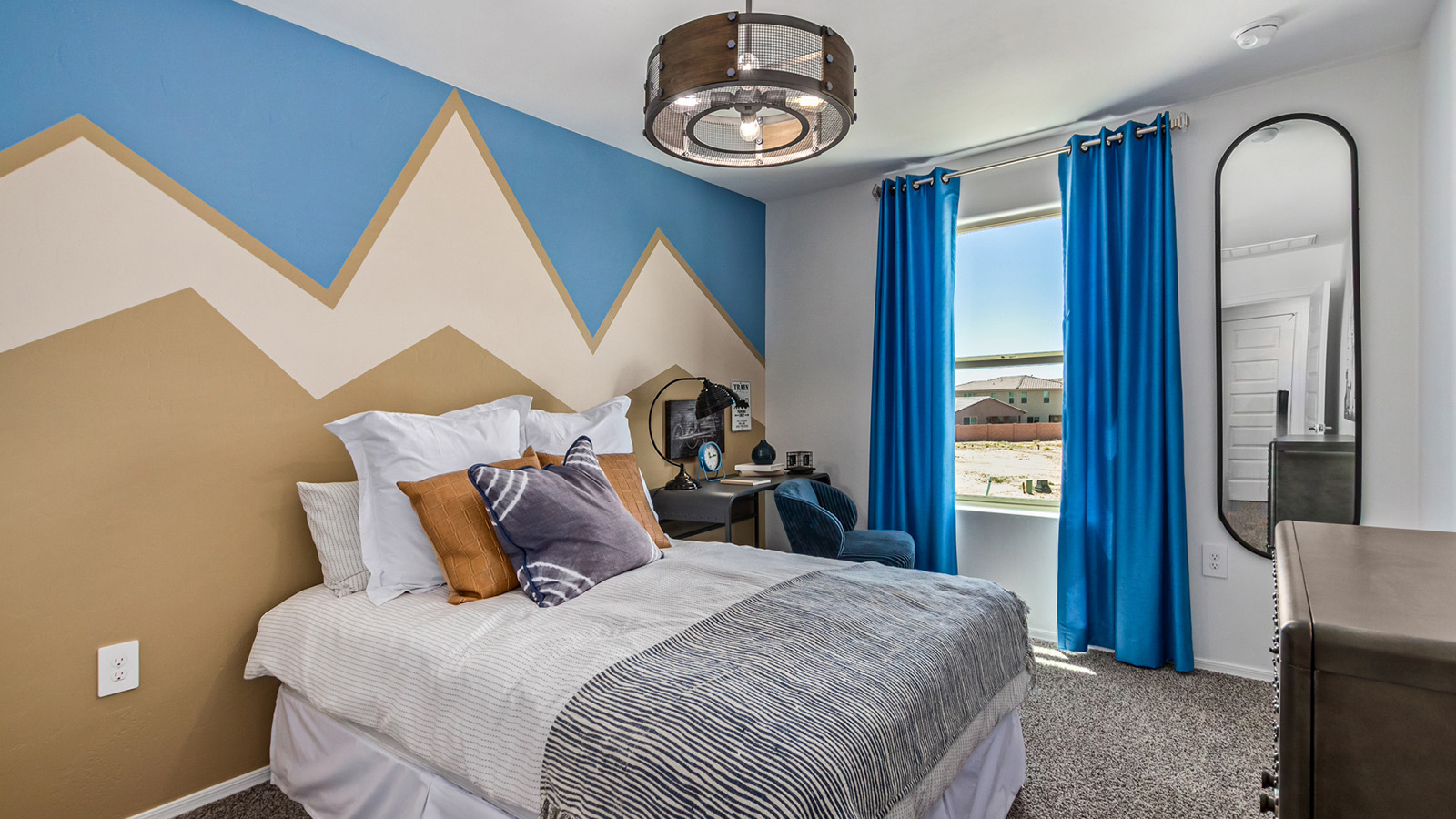 Introducing The Kate at Barnett Village in Marana, Arizona – the only two-story home in the community, offering an impressive 2,264 sq. ft. of living space designed to accommodate families of all sizes with ease and style.  As you enter through the charming front porch, you're greeted by an inviting entryway that leads directly into the heart of the home. The spacious great room opens up ahead, seamlessly connecting to the dining area and the gourmet kitchen. This open-concept space is perfect for entertaining, allowing for a natural flow from meal preparation to dining to relaxation. The kitchen features sleek granite countertops, a large island with a breakfast bar, modern appliances, and a walk-in pantry, making it both functional and stylish.  Tucked away on the main floor is a powder room, adding convenience for guests and everyday living.   Heading upstairs, you'll discover the family’s private quarters. The master suite is a true retreat, offering a generously sized bedroom, a large walk-in closet, and an en-suite bathroom complete with dual vanities and a walk-in shower. The upper level also includes three additional bedrooms, a full bathroom, and a versatile game room that can easily serve as a playroom, media room, or even a second living area.  For added convenience, the laundry room is located on the upper level, making household chores a breeze. The Kate also includes a two-car garage and energy-efficient features, ensuring long-term savings and a comfortable living environment.  Step outside from the great room to the covered patio, where you can enjoy Arizona’s stunning desert landscapes. Whether you’re hosting an outdoor gathering or simply relaxing after a long day, this space extends your living area and enhances the home’s inviting ambiance.  Designed with energy efficiency in mind, The Kate at Barnett Village is DOE Zero Energy Ready Home certified, combining sustainability with modern comfort.