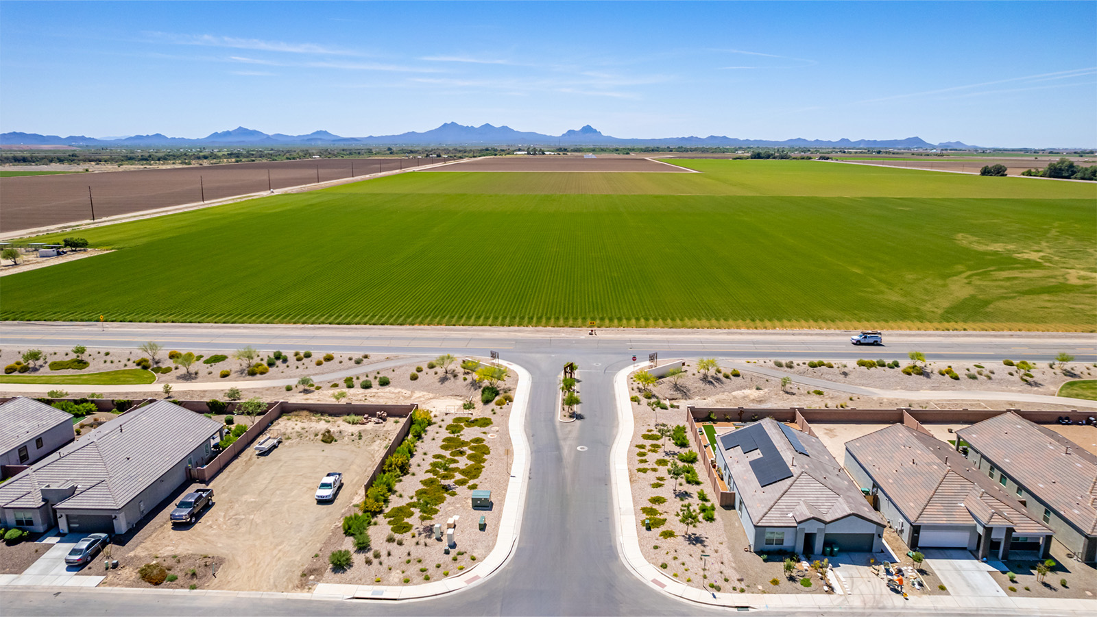 Explore The Dalton at Barnett Village in Marana, Arizona – a spacious 1,569 sq. ft. single-story new home designed to accommodate both comfort and convenience for modern living.  As you step through the front porch and into the welcoming entryway, you're immediately led into a thoughtfully designed space that maximizes every square foot. To the left, you’ll find Bedroom 4, ideal for guests or a home office, offering privacy and easy access to the main living areas.  Continuing through the home, you’ll enter the heart of The Dalton – an expansive great room that seamlessly connects to the dining area and kitchen. This open-concept space is perfect for entertaining or everyday family living, allowing for a fluid transition from cooking to dining to relaxation. The kitchen is equipped with sleek granite countertops, modern appliances, a walk-in pantry, and an island that doubles as a breakfast bar, providing ample space for meal prep and casual dining.  Adjacent to the great room, a hallway leads to three additional bedrooms, including the spacious master suite. The master bedroom offers a serene retreat with a large walk-in closet and an en-suite bathroom featuring dual vanities and a walk-in shower. The two secondary bedrooms share a well-appointed full bathroom, making it convenient for family members or guests.  The Dalton also includes a utility room that adds functionality and storage options to the home, as well as direct access to a two-car garage.  Step outside from the great room to the covered patio – a perfect spot to enjoy Arizona’s beautiful weather year-round, whether you’re sipping your morning coffee or hosting an evening barbecue.  Designed with energy efficiency in mind, The Dalton at Barnett Village is DOE Zero Energy Ready Home certified, ensuring long-term savings and a comfortable living environment.