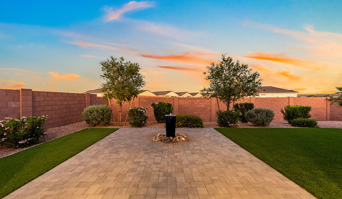 Welcome to The Harris at Barnett Village in Marana, Arizona – our beautifully designed home, offering 1,856 sq. ft. of modern living space that combines elegance with functionality.  Step through the inviting front porch and into a thoughtfully planned interior that begins with a welcoming entryway. This home features two of the four bedrooms near the entrance of the home, both sharing easy access to a full bathroom. These rooms are perfect for guests, children, or even a home office, providing comfort for various lifestyle needs.  As you continue through the spacious great room is revealed, the central hub of the home that seamlessly connects to the dining area and kitchen. The kitchen is a chef’s delight, complete with quartz countertops, large island with a breakfast bar, walk-in pantry, and state-of-the-art appliances.  Adjacent to the great room, a private hallway leads to the primary suite – a tranquil retreat within the home. The primary bedroom features a large walk-in closet and en-suite bathroom. Additionally, the suite offers direct access to a powder room, enhancing the convenience and privacy of this luxurious space.  The Harris also includes a utility room and a two-car garage adding to the home’s practical features, ensuring that daily routines are smooth and efficient.  Step outside to the covered patio, where you can unwind and take in the scenic beauty of Barnett Village. Whether you’re enjoying a quiet morning coffee or hosting a lively evening gathering, this outdoor space extends your living area and provides the perfect backdrop for Arizona’s desert landscapes.  *Images shown are for reference only. They depict The Harris sales model home and may not represent the actual home.