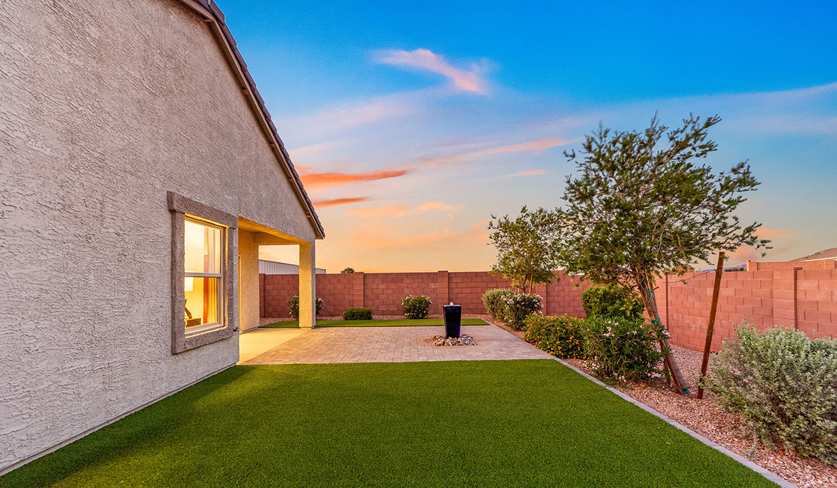 Welcome to The Harris at Barnett Village in Marana, Arizona – our beautifully designed home, offering 1,856 sq. ft. of modern living space that combines elegance with functionality.  Step through the inviting front porch and into a thoughtfully planned interior that begins with a welcoming entryway. This home features two of the four bedrooms near the entrance of the home, both sharing easy access to a full bathroom. These rooms are perfect for guests, children, or even a home office, providing comfort for various lifestyle needs.  As you continue through the spacious great room is revealed, the central hub of the home that seamlessly connects to the dining area and kitchen. The kitchen is a chef’s delight, complete with quartz countertops, large island with a breakfast bar, walk-in pantry, and state-of-the-art appliances.  Adjacent to the great room, a private hallway leads to the primary suite – a tranquil retreat within the home. The primary bedroom features a large walk-in closet and en-suite bathroom. Additionally, the suite offers direct access to a powder room, enhancing the convenience and privacy of this luxurious space.  The Harris also includes a utility room and a two-car garage adding to the home’s practical features, ensuring that daily routines are smooth and efficient.  Step outside to the covered patio, where you can unwind and take in the scenic beauty of Barnett Village. Whether you’re enjoying a quiet morning coffee or hosting a lively evening gathering, this outdoor space extends your living area and provides the perfect backdrop for Arizona’s desert landscapes.  *Images shown are for reference only. They depict The Harris sales model home and may not represent the actual home.