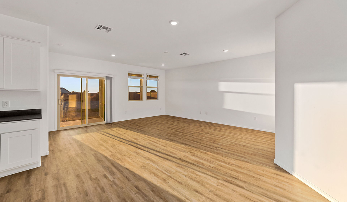 Step into The Dalea at Barnett Village, Marana, Arizona – a perfect blend of comfort, modern living, and energy efficiency. This thoughtfully crafted one-story home spans 2,224 square feet and offers five bedrooms and 3 bathrooms, ideal for families of all sizes.  The open-concept design features a spacious great room that effortlessly connects with the kitchen and dining area, creating an inviting central hub for everyday living and entertaining. The kitchen is equipped with contemporary appliances and a pantry, offering ample storage and convenience for meal preparation.  The primary bedroom, located at the rear of the home, provides a peaceful retreat with a private ensuite bathroom and a generous walk-in closet. The additional four bedrooms are positioned at the front of the house, offering versatility for use as guest rooms, a home office, or children’s bedrooms.  The Dalea floor plan offers the option of a three-car tandem garage, perfect for additional space and larger sized vehicles. Whether it’s morning coffee or evening relaxation, this outdoor space extends your living area into the serene landscape of Barnett Village.  Built with energy efficiency as a priority, the Dalea includes smart home technology, which not only simplifies daily living but also helps reduce utility costs.  *Images shown are for reference only. They depict the Dalea floor plan but may not represent the actual home and design package.