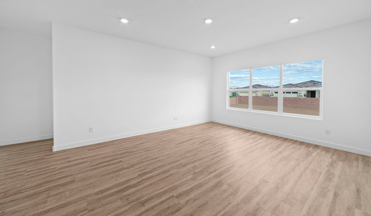 Introducing the York — a thoughtfully designed new floor plan at Solterra by D.R. Horton in Green Valley. Offering 1,863 square feet of well-planned living space, the York is ideal for those seeking a home that balances comfort, flexibility, and modern design.  Step inside through the welcoming entryway and experience an open-concept layout that maximizes every square foot. The expansive great room serves as the heart of the home, flowing seamlessly into the dining area and kitchen, perfect for both everyday living and entertaining. The kitchen features a spacious center island, quartz countertops, Shaker-style cabinetry, and a dedicated pantry, delivering a clean, modern aesthetic with ample storage for all your culinary essentials.  The York is available in two- and three-bedroom configurations, offering flexibility to meet a variety of lifestyle needs. The primary suite is thoughtfully located at the rear of the home for added privacy and includes a linen closet, walk-in closet, and a well-appointed ensuite bathroom. Near the front of the home is a powder room, guest bedroom with walk-in closet and ensuite bathroom, and study that creates a functional layout for guests, work-from-home needs, or additional living space.  Designed with both comfort and practicality in mind, the York includes a utility room conveniently located near the kitchen and garage, providing easy access to the laundry area and additional storage. A covered back patio extends the living space outdoors—ideal for relaxing and enjoying Green Valley’s beautiful year-round weather.  Homes at Solterra feature elegant, modern interiors paired with distinctive exterior details, including sand finish texture stucco, landscaped front yards with auto drip irrigation, and fully fenced backyards. Covered back patios offer inviting spaces to unwind and take in Green Valley’s breathtaking sunsets. Inside, D.R. Horton’s Home is Connected® Smart Home package enhances everyday living with a smart thermostat, video doorbell, keyless entry, and a Wi-Fi–enabled garage door opener.  Outdoor enthusiasts will appreciate the close proximity to scenic neighborhood parks, Colossal Cave Mountain Park, and an extensive network of walking and biking trails throughout Green Valley—making the York a perfect blend of comfort, style, and lifestyle-driven design.