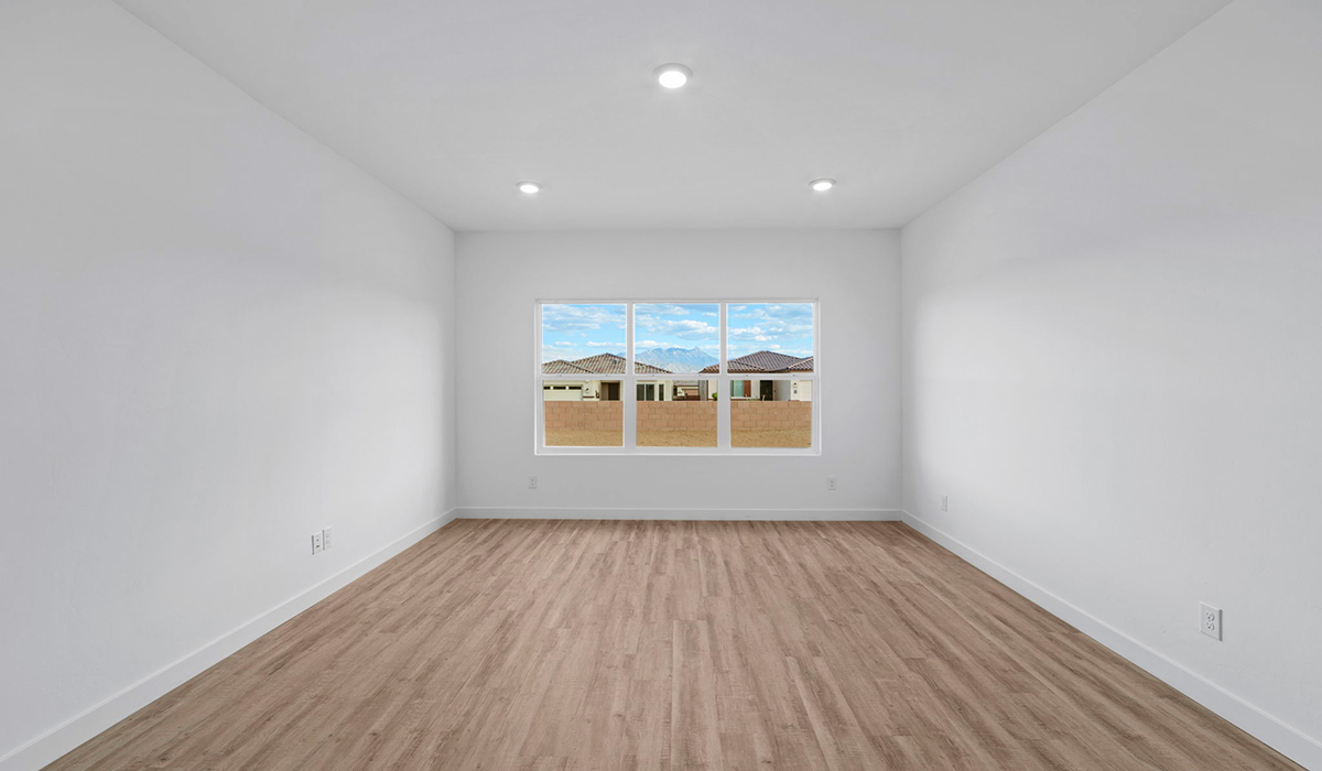 Introducing the York — a thoughtfully designed new floor plan at Solterra by D.R. Horton in Green Valley. Offering 1,863 square feet of well-planned living space, the York is ideal for those seeking a home that balances comfort, flexibility, and modern design.  Step inside through the welcoming entryway and experience an open-concept layout that maximizes every square foot. The expansive great room serves as the heart of the home, flowing seamlessly into the dining area and kitchen, perfect for both everyday living and entertaining. The kitchen features a spacious center island, quartz countertops, Shaker-style cabinetry, and a dedicated pantry, delivering a clean, modern aesthetic with ample storage for all your culinary essentials.  The York is available in two- and three-bedroom configurations, offering flexibility to meet a variety of lifestyle needs. The primary suite is thoughtfully located at the rear of the home for added privacy and includes a linen closet, walk-in closet, and a well-appointed ensuite bathroom. Near the front of the home is a powder room, guest bedroom with walk-in closet and ensuite bathroom, and study that creates a functional layout for guests, work-from-home needs, or additional living space.  Designed with both comfort and practicality in mind, the York includes a utility room conveniently located near the kitchen and garage, providing easy access to the laundry area and additional storage. A covered back patio extends the living space outdoors—ideal for relaxing and enjoying Green Valley’s beautiful year-round weather.  Homes at Solterra feature elegant, modern interiors paired with distinctive exterior details, including sand finish texture stucco, landscaped front yards with auto drip irrigation, and fully fenced backyards. Covered back patios offer inviting spaces to unwind and take in Green Valley’s breathtaking sunsets. Inside, D.R. Horton’s Home is Connected® Smart Home package enhances everyday living with a smart thermostat, video doorbell, keyless entry, and a Wi-Fi–enabled garage door opener.  Outdoor enthusiasts will appreciate the close proximity to scenic neighborhood parks, Colossal Cave Mountain Park, and an extensive network of walking and biking trails throughout Green Valley—making the York a perfect blend of comfort, style, and lifestyle-driven design.