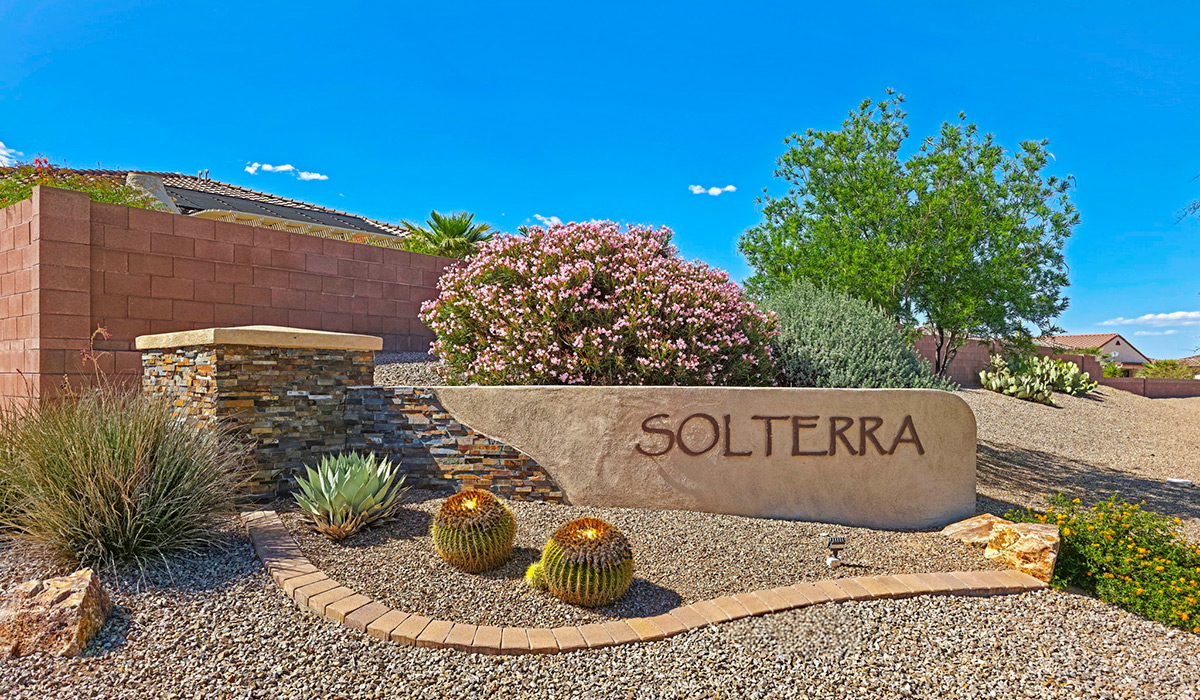 Introducing the York — a thoughtfully designed new floor plan at Solterra by D.R. Horton in Green Valley. Offering 1,863 square feet of well-planned living space, the York is ideal for those seeking a home that balances comfort, flexibility, and modern design.  Step inside through the welcoming entryway and experience an open-concept layout that maximizes every square foot. The expansive great room serves as the heart of the home, flowing seamlessly into the dining area and kitchen, perfect for both everyday living and entertaining. The kitchen features a spacious center island, quartz countertops, Shaker-style cabinetry, and a dedicated pantry, delivering a clean, modern aesthetic with ample storage for all your culinary essentials.  The York is available in two- and three-bedroom configurations, offering flexibility to meet a variety of lifestyle needs. The primary suite is thoughtfully located at the rear of the home for added privacy and includes a linen closet, walk-in closet, and a well-appointed ensuite bathroom. Near the front of the home is a powder room, guest bedroom with walk-in closet and ensuite bathroom, and study that creates a functional layout for guests, work-from-home needs, or additional living space.  Designed with both comfort and practicality in mind, the York includes a utility room conveniently located near the kitchen and garage, providing easy access to the laundry area and additional storage. A covered back patio extends the living space outdoors—ideal for relaxing and enjoying Green Valley’s beautiful year-round weather.  Homes at Solterra feature elegant, modern interiors paired with distinctive exterior details, including sand finish texture stucco, landscaped front yards with auto drip irrigation, and fully fenced backyards. Covered back patios offer inviting spaces to unwind and take in Green Valley’s breathtaking sunsets. Inside, D.R. Horton’s Home is Connected® Smart Home package enhances everyday living with a smart thermostat, video doorbell, keyless entry, and a Wi-Fi–enabled garage door opener.  Outdoor enthusiasts will appreciate the close proximity to scenic neighborhood parks, Colossal Cave Mountain Park, and an extensive network of walking and biking trails throughout Green Valley—making the York a perfect blend of comfort, style, and lifestyle-driven design.