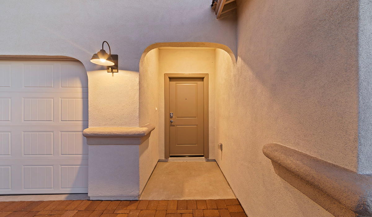 Introducing the York — a thoughtfully designed new floor plan at Solterra by D.R. Horton in Green Valley. Offering 1,863 square feet of well-planned living space, the York is ideal for those seeking a home that balances comfort, flexibility, and modern design.  Step inside through the welcoming entryway and experience an open-concept layout that maximizes every square foot. The expansive great room serves as the heart of the home, flowing seamlessly into the dining area and kitchen, perfect for both everyday living and entertaining. The kitchen features a spacious center island, quartz countertops, Shaker-style cabinetry, and a dedicated pantry, delivering a clean, modern aesthetic with ample storage for all your culinary essentials.  The York is available in two- and three-bedroom configurations, offering flexibility to meet a variety of lifestyle needs. The primary suite is thoughtfully located at the rear of the home for added privacy and includes a linen closet, walk-in closet, and a well-appointed ensuite bathroom. Near the front of the home is a powder room, guest bedroom with walk-in closet and ensuite bathroom, and study that creates a functional layout for guests, work-from-home needs, or additional living space.  Designed with both comfort and practicality in mind, the York includes a utility room conveniently located near the kitchen and garage, providing easy access to the laundry area and additional storage. A covered back patio extends the living space outdoors—ideal for relaxing and enjoying Green Valley’s beautiful year-round weather.  Homes at Solterra feature elegant, modern interiors paired with distinctive exterior details, including sand finish texture stucco, landscaped front yards with auto drip irrigation, and fully fenced backyards. Covered back patios offer inviting spaces to unwind and take in Green Valley’s breathtaking sunsets. Inside, D.R. Horton’s Home is Connected® Smart Home package enhances everyday living with a smart thermostat, video doorbell, keyless entry, and a Wi-Fi–enabled garage door opener.  Outdoor enthusiasts will appreciate the close proximity to scenic neighborhood parks, Colossal Cave Mountain Park, and an extensive network of walking and biking trails throughout Green Valley—making the York a perfect blend of comfort, style, and lifestyle-driven design.