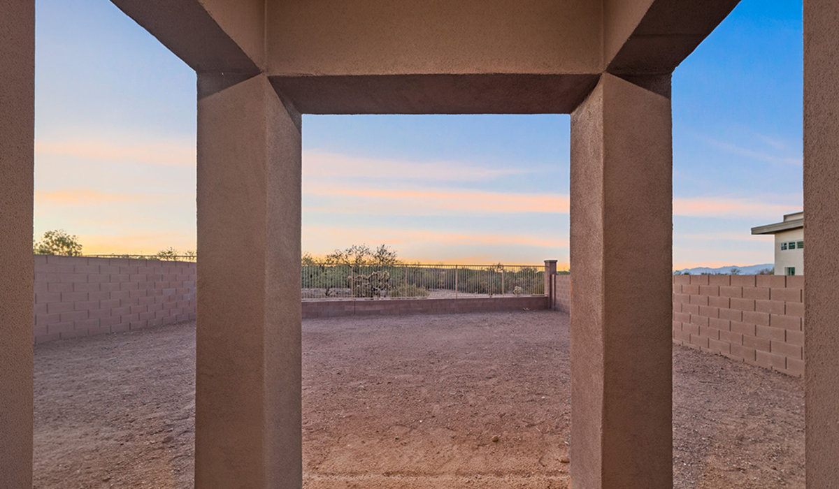 Welcome to The Aloe, a thoughtfully designed new floor plan at Entrada Del Toro, within the master-planned community of Rancho Sahuarita. Offering 1,310 square feet of efficient and comfortable living space, The Aloe is ideal for those seeking a home that blends functionality, modern style, and everyday ease.  Upon entry, you’re welcomed into an open-concept layout that maximizes every square foot. The large great room serves as the heart of the home and flows seamlessly into the dining area and kitchen—perfect for both relaxing and entertaining. The kitchen is beautifully appointed with a central island, quartz countertops, Shaker-style cabinetry, and a dedicated pantry, creating a clean, modern aesthetic with ample storage and workspace.  The Aloe features three well-proportioned bedrooms designed for comfort and flexibility. The private primary suite is tucked away at the rear of the home and includes a walk-in closet and en-suite bathroom. Two additional bedrooms are located near the front of the home.  Designed with convenience in mind, the home includes a utility room near the kitchen, offering easy access to laundry and additional storage. A covered back patio extends the living space outdoors, providing the perfect setting to enjoy Sahuarita’s beautiful weather and scenic surroundings.  Residents of Entrada Del Toro enjoy access to Rancho Sahuarita’s extensive resort-style amenities, including a full-service fitness center, multiple swimming pools, pickleball courts, splash pads, playgrounds, and expansive parks designed for all ages and lifestyles. Homeowners will also have exclusive access to the brand-new Entrada Del Toro Community Center, scheduled to open in Spring 2026, featuring modern gathering spaces and recreational amenities just steps from home.  *Images shown are for reference only. They depict The Aloe spec home and may not represent the actual home.