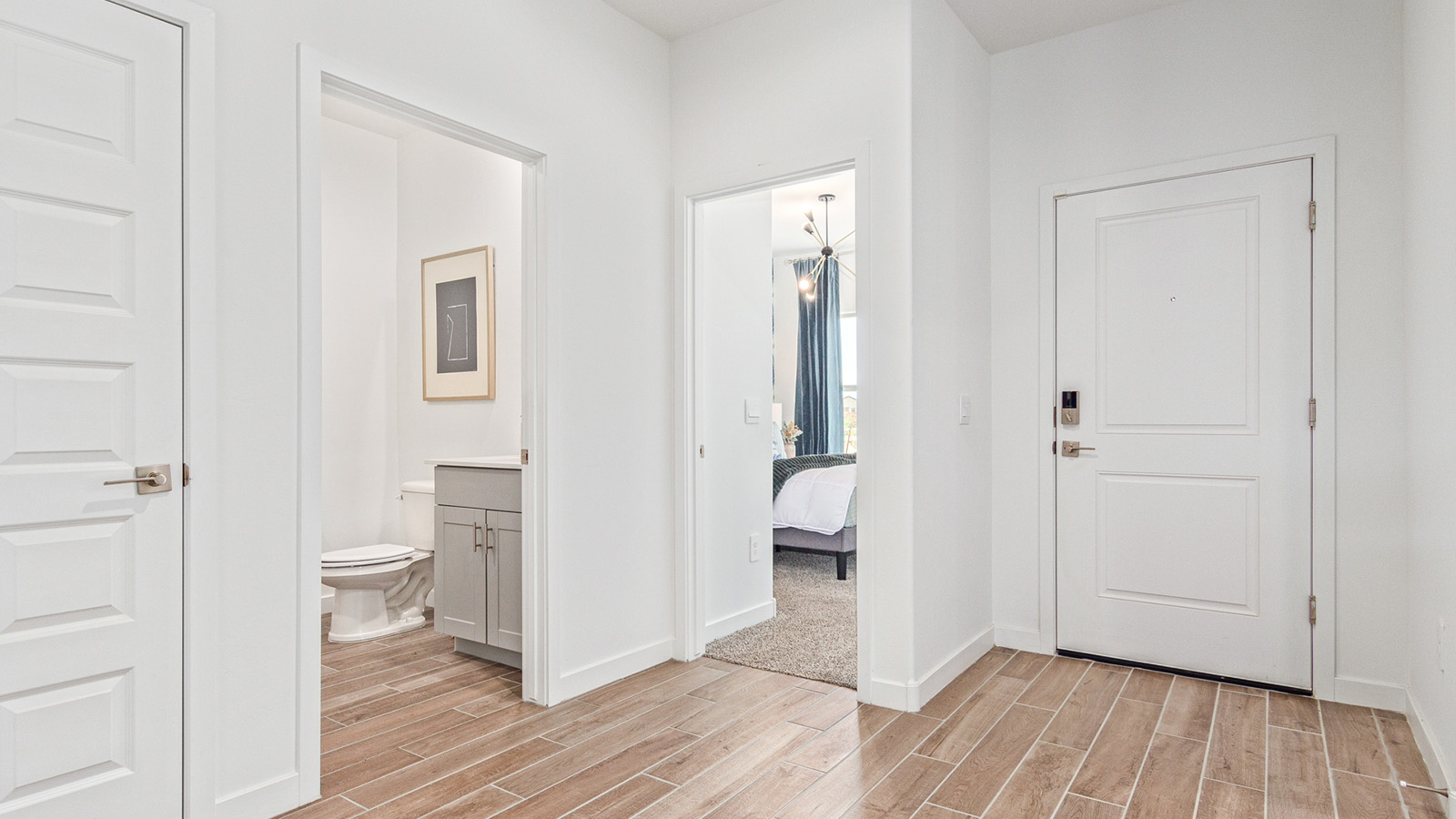 Introducing the Gaven at Entrada Del Toro  The Gaven is a beautifully designed single-story home located in the highly desirable Entrada Del Toro neighborhood within the master-planned community of Rancho Sahuarita. Offering 1,945 square feet of thoughtfully planned living space, this inviting home features four bedrooms, two full bathrooms, a covered back patio, and a two-car garage—perfect for households seeking comfort, functionality, and room to grow.  From the moment you enter, the welcoming entryway opens into an expansive open-concept layout that seamlessly connects the great room, dining area, and kitchen—creating a space ideal for everyday living and effortless entertaining. The kitchen is a true centerpiece, complete with a large center island, Shaker-style cabinetry, quartz countertops, a walk-in pantry, and ample storage. Abundant natural light enhances the home’s warm and welcoming atmosphere throughout.  The Gaven offers a thoughtfully arranged split-bedroom design, with three secondary bedrooms located near the front of the home, providing flexibility for guests, home offices, or hobbies. Tucked away for privacy, the spacious primary suite serves as a peaceful retreat and features an en-suite bathroom and a generous walk-in closet.  Homes at Entrada Del Toro are designed with the future in mind. Exterior features include a light lace stucco finish, professionally landscaped front yards with automatic drip irrigation, and large, fully fenced backyards ready for your personal touch. Inside, the Home is Connected® Smart Home package delivers modern convenience with a smart thermostat, video doorbell, keyless entry, and a Wi-Fi® enabled garage door opener.  With its spacious living areas, flexible bedroom layout, and thoughtful design throughout, the Gaven offers the perfect blend of comfort, convenience, and livability.  Residents of Entrada Del Toro enjoy access to Rancho Sahuarita’s extensive amenities, including a full-service fitness center, multiple resort-style swimming pools, pickleball courts, splash pads, playgrounds, and expansive parks designed for all ages and lifestyles. Homeowners will also have exclusive access to the brand-new Entrada Del Toro Community Center, scheduled to open in Spring 2026, offering modern gathering spaces and recreational features just moments from home.