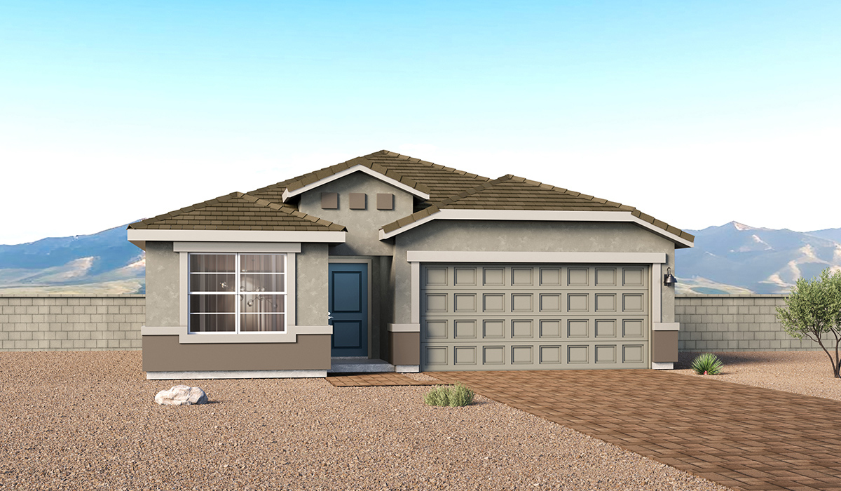 Introducing the Gaven at Entrada Del Toro  The Gaven is a beautifully designed single-story home located in the highly desirable Entrada Del Toro neighborhood within the master-planned community of Rancho Sahuarita. Offering 1,945 square feet of thoughtfully planned living space, this inviting home features four bedrooms, two full bathrooms, a covered back patio, and a two-car garage—perfect for households seeking comfort, functionality, and room to grow.  From the moment you enter, the welcoming entryway opens into an expansive open-concept layout that seamlessly connects the great room, dining area, and kitchen—creating a space ideal for everyday living and effortless entertaining. The kitchen is a true centerpiece, complete with a large center island, Shaker-style cabinetry, quartz countertops, a walk-in pantry, and ample storage. Abundant natural light enhances the home’s warm and welcoming atmosphere throughout.  The Gaven offers a thoughtfully arranged split-bedroom design, with three secondary bedrooms located near the front of the home, providing flexibility for guests, home offices, or hobbies. Tucked away for privacy, the spacious primary suite serves as a peaceful retreat and features an en-suite bathroom and a generous walk-in closet.  Homes at Entrada Del Toro are designed with the future in mind. Exterior features include a light lace stucco finish, professionally landscaped front yards with automatic drip irrigation, and large, fully fenced backyards ready for your personal touch. Inside, the Home is Connected® Smart Home package delivers modern convenience with a smart thermostat, video doorbell, keyless entry, and a Wi-Fi® enabled garage door opener.  With its spacious living areas, flexible bedroom layout, and thoughtful design throughout, the Gaven offers the perfect blend of comfort, convenience, and livability.  Residents of Entrada Del Toro enjoy access to Rancho Sahuarita’s extensive amenities, including a full-service fitness center, multiple resort-style swimming pools, pickleball courts, splash pads, playgrounds, and expansive parks designed for all ages and lifestyles. Homeowners will also have exclusive access to the brand-new Entrada Del Toro Community Center, scheduled to open in Spring 2026, offering modern gathering spaces and recreational features just moments from home.