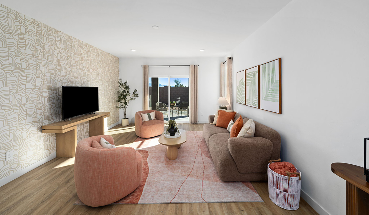 Introducing the Carolina — a thoughtfully designed single-story home offering 1,608 sq. ft. of modern comfort at Entrada Del Toro, a master-planned community in Rancho Sahuarita.  With three bedrooms, two full bathrooms, and a two-car garage, this efficient and beautifully planned layout is perfect for those seeking convenience, comfort, and single-level living.  A welcoming front porch invites you inside, where the entryway opens into a bright and beautifully crafted living space. The heart of the home is the well-appointed kitchen, featuring a large center island, walk-in pantry, and stylish Shaker-style cabinetry. Overlooking the dining area and great room, this open layout makes it easy to cook, gather, and entertain with ease.  The primary bedroom is thoughtfully positioned at the rear of the home, creating a private retreat. Complete with a large en-suite bathroom and walk-in closet, it’s designed for relaxation and convenience.  Two additional bedrooms are located toward the front of the home, offering flexibility for family, guests, a home office, or hobbies, and share a full secondary hallway bathroom.  Our homes at Entrada Del Toro are designed with the future in mind. Each home features a light lace stucco exterior, landscaped front yards with auto drip irrigation, and large backyards that are fully fenced and ready for your personal touch. Inside, the Home is Connected® Smart Home package brings modern convenience to your fingertips with a smart thermostat, video doorbell, keyless entry, and a Wi-Fi® enabled garage door opener.  With its smart layout, modern features, and effortless single-story living, the Carolina brings comfort and functionality together in a one beautifully designed home here at Entrada Del Toro.  Residents of Entrada Del Toro will enjoy access to Rancho Sahuarita’s extensive amenity offerings, which include a full-service fitness center, multiple large swimming pools, pickle-ball courts, splash pads, playgrounds, and sizable parks and recreational spaces designed for all ages and lifestyles. In addition, homeowners will have exclusive access to the brand-new Entrada Del Toro Community Center, scheduled to open Spring 2026, further enhancing the neighborhood experience with modern gathering and recreational spaces close to home.  *Images shown are for reference only. They depict the Carolina sales model home and may not represent the actual home.