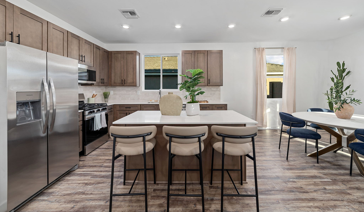 Introducing the Mariposa at Entrada Del Toro, a stunning single-story home within the master-planned community of Rancho Sahuarita.  This spacious and inviting home offers 1,897 sq. ft., four bedrooms, three full bathrooms, covered back patio, and two-car garage. This impressive layout is ideal for large households, multigenerational living, or anyone who simply wants room to grow, gather, and live comfortably.  A welcoming front porch leads you into the entryway, which flows into the expansive open-concept great room, dining area, and kitchen. The kitchen features a large center island, Shaker-style cabinetry, and plenty of storage space. With thoughtful design and abundant natural light this home welcoming.  One of the standout features of the Mariposa is the second bedroom that features an en-suite bathroom, perfect for multi-generational living, young adult, or a guest-style suite.  Our homes at Entrada Del Toro are designed with the future in mind. Each home features a light lace stucco exterior, landscaped front yards with auto drip irrigation, and large backyards that are fully fenced and ready for your personal touch. Inside, the Home is Connected® Smart Home package brings modern convenience to your fingertips with a smart thermostat, video doorbell, keyless entry, and a Wi-Fi® enabled garage door opener.  With its expansive living spaces, flexible bedroom arrangements, and thoughtful deign throughout, the Mariposa offers the ultimate combination of comfort, convenience, and room to thrive.  Residents of Entrada Del Toro will enjoy access to Rancho Sahuarita’s extensive amenity offerings, which include a full-service fitness center, multiple large swimming pools, pickle-ball courts, splash pads, playgrounds, and sizable parks and recreational spaces designed for all ages and lifestyles. In addition, homeowners will have exclusive access to the brand-new Entrada Del Toro Community Center, scheduled to open Spring 2026, further enhancing the neighborhood experience with modern gathering and recreational spaces close to home.  *Images shown are for reference only. They depict The Mariposa sales model home and may not represent the actual home.