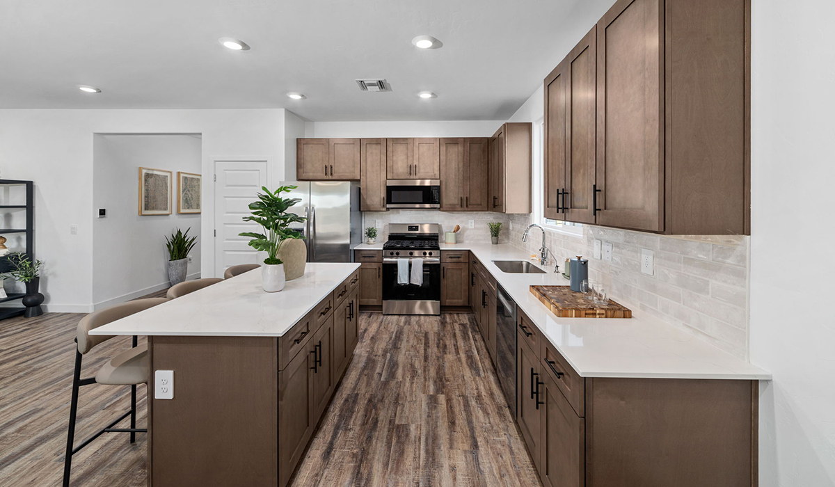 Introducing the Mariposa at Entrada Del Toro, a stunning single-story home within the master-planned community of Rancho Sahuarita.  This spacious and inviting home offers 1,897 sq. ft., four bedrooms, three full bathrooms, covered back patio, and two-car garage. This impressive layout is ideal for large households, multigenerational living, or anyone who simply wants room to grow, gather, and live comfortably.  A welcoming front porch leads you into the entryway, which flows into the expansive open-concept great room, dining area, and kitchen. The kitchen features a large center island, Shaker-style cabinetry, and plenty of storage space. With thoughtful design and abundant natural light this home welcoming.  One of the standout features of the Mariposa is the second bedroom that features an en-suite bathroom, perfect for multi-generational living, young adult, or a guest-style suite.  Our homes at Entrada Del Toro are designed with the future in mind. Each home features a light lace stucco exterior, landscaped front yards with auto drip irrigation, and large backyards that are fully fenced and ready for your personal touch. Inside, the Home is Connected® Smart Home package brings modern convenience to your fingertips with a smart thermostat, video doorbell, keyless entry, and a Wi-Fi® enabled garage door opener.  With its expansive living spaces, flexible bedroom arrangements, and thoughtful deign throughout, the Mariposa offers the ultimate combination of comfort, convenience, and room to thrive.  Residents of Entrada Del Toro will enjoy access to Rancho Sahuarita’s extensive amenity offerings, which include a full-service fitness center, multiple large swimming pools, pickle-ball courts, splash pads, playgrounds, and sizable parks and recreational spaces designed for all ages and lifestyles. In addition, homeowners will have exclusive access to the brand-new Entrada Del Toro Community Center, scheduled to open Spring 2026, further enhancing the neighborhood experience with modern gathering and recreational spaces close to home.  *Images shown are for reference only. They depict the Mariposa model home and may not represent the actual home.