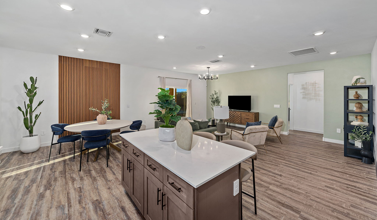 Introducing the Mariposa at Entrada Del Toro, a stunning single-story home within the master-planned community of Rancho Sahuarita.  This spacious and inviting home offers 1,897 sq. ft., four bedrooms, three full bathrooms, covered back patio, and two-car garage. This impressive layout is ideal for large households, multigenerational living, or anyone who simply wants room to grow, gather, and live comfortably.  A welcoming front porch leads you into the entryway, which flows into the expansive open-concept great room, dining area, and kitchen. The kitchen features a large center island, Shaker-style cabinetry, and plenty of storage space. With thoughtful design and abundant natural light this home welcoming.  One of the standout features of the Mariposa is the second bedroom that features an en-suite bathroom, perfect for multi-generational living, young adult, or a guest-style suite.  Our homes at Entrada Del Toro are designed with the future in mind. Each home features a light lace stucco exterior, landscaped front yards with auto drip irrigation, and large backyards that are fully fenced and ready for your personal touch. Inside, the Home is Connected® Smart Home package brings modern convenience to your fingertips with a smart thermostat, video doorbell, keyless entry, and a Wi-Fi® enabled garage door opener.  With its expansive living spaces, flexible bedroom arrangements, and thoughtful deign throughout, the Mariposa offers the ultimate combination of comfort, convenience, and room to thrive.  Residents of Entrada Del Toro will enjoy access to Rancho Sahuarita’s extensive amenity offerings, which include a full-service fitness center, multiple large swimming pools, pickle-ball courts, splash pads, playgrounds, and sizable parks and recreational spaces designed for all ages and lifestyles. In addition, homeowners will have exclusive access to the brand-new Entrada Del Toro Community Center, scheduled to open Spring 2026, further enhancing the neighborhood experience with modern gathering and recreational spaces close to home.  *Images shown are for reference only. They depict the Mariposa model home and may not represent the actual home.